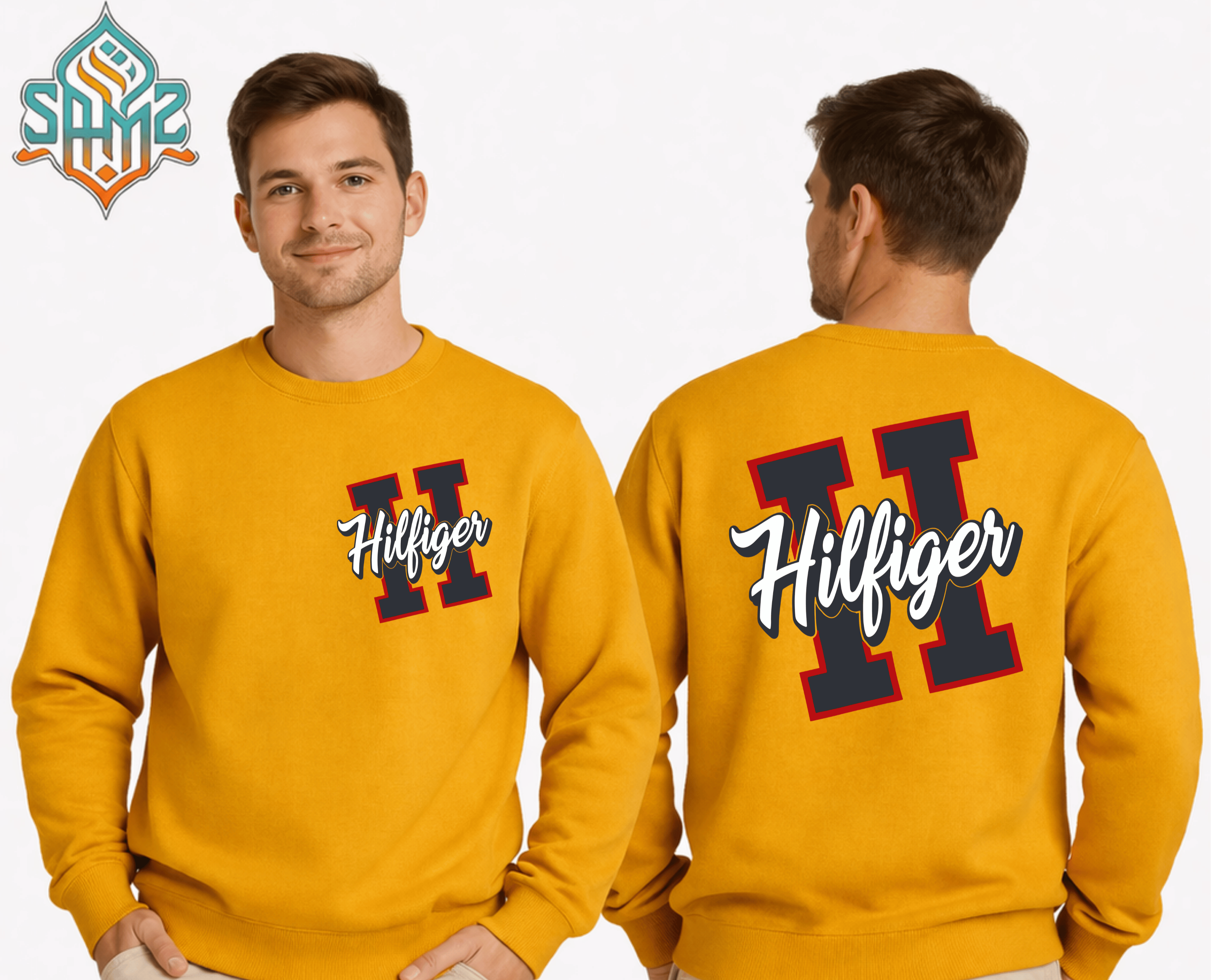 Hilfiger Bold Letter Logo – Premium DTF Transfer Print for T-Shirts | Custom Heat Transfer Unisex | High Quality Shirt Printing | SAMZ 24