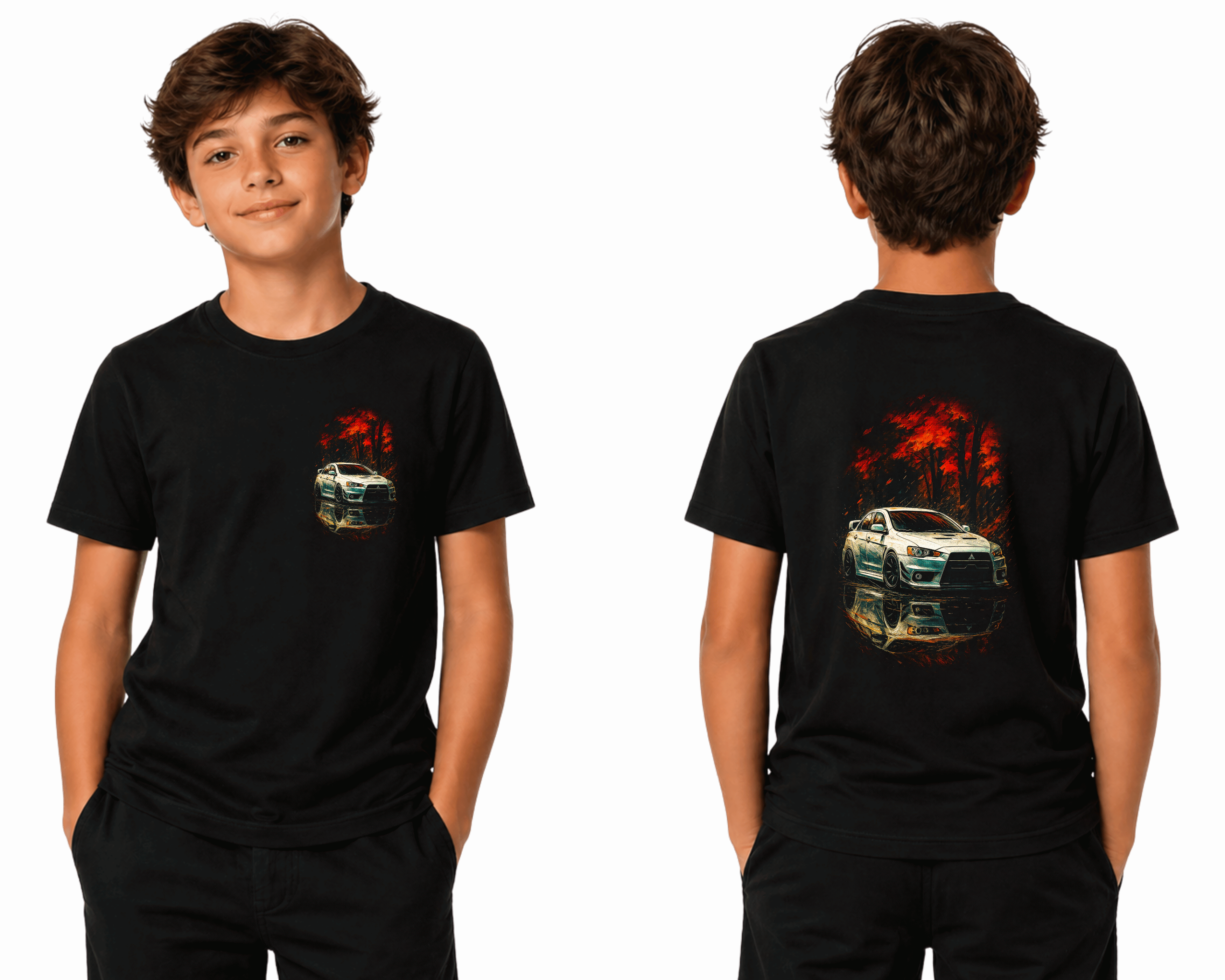 Mitsubishi Lancer Evolution X - Premium DTF Transfer Print for T-Shirts | Custom Heat Transfer Design Unisex | High Quality Shirt Printing | SAMZ 24