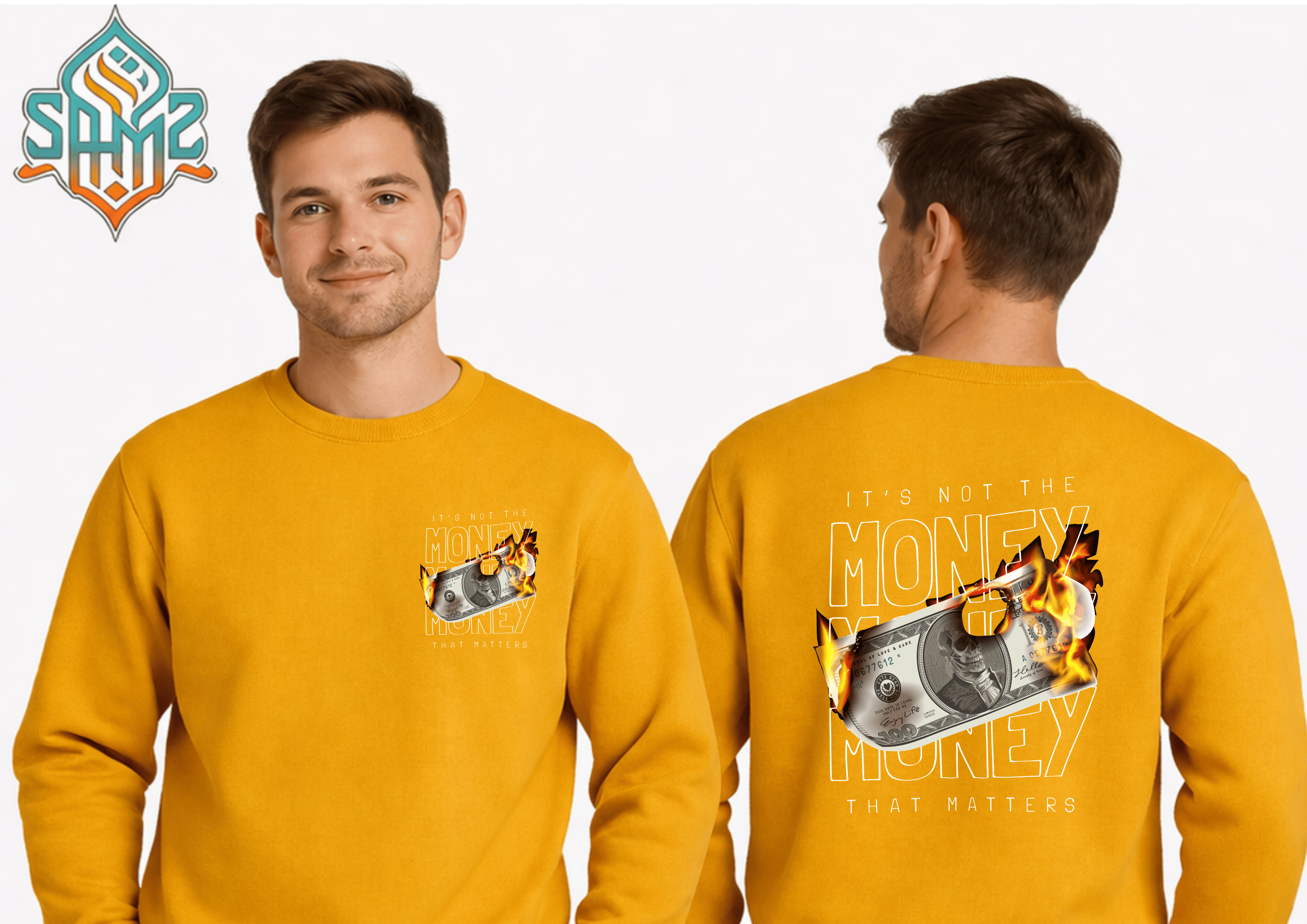 Money Burn Hustle – Premium DTF Transfer Print for T-Shirts | Custom Heat Transfer Unisex | High Quality Shirt Printing | SAMZ 24