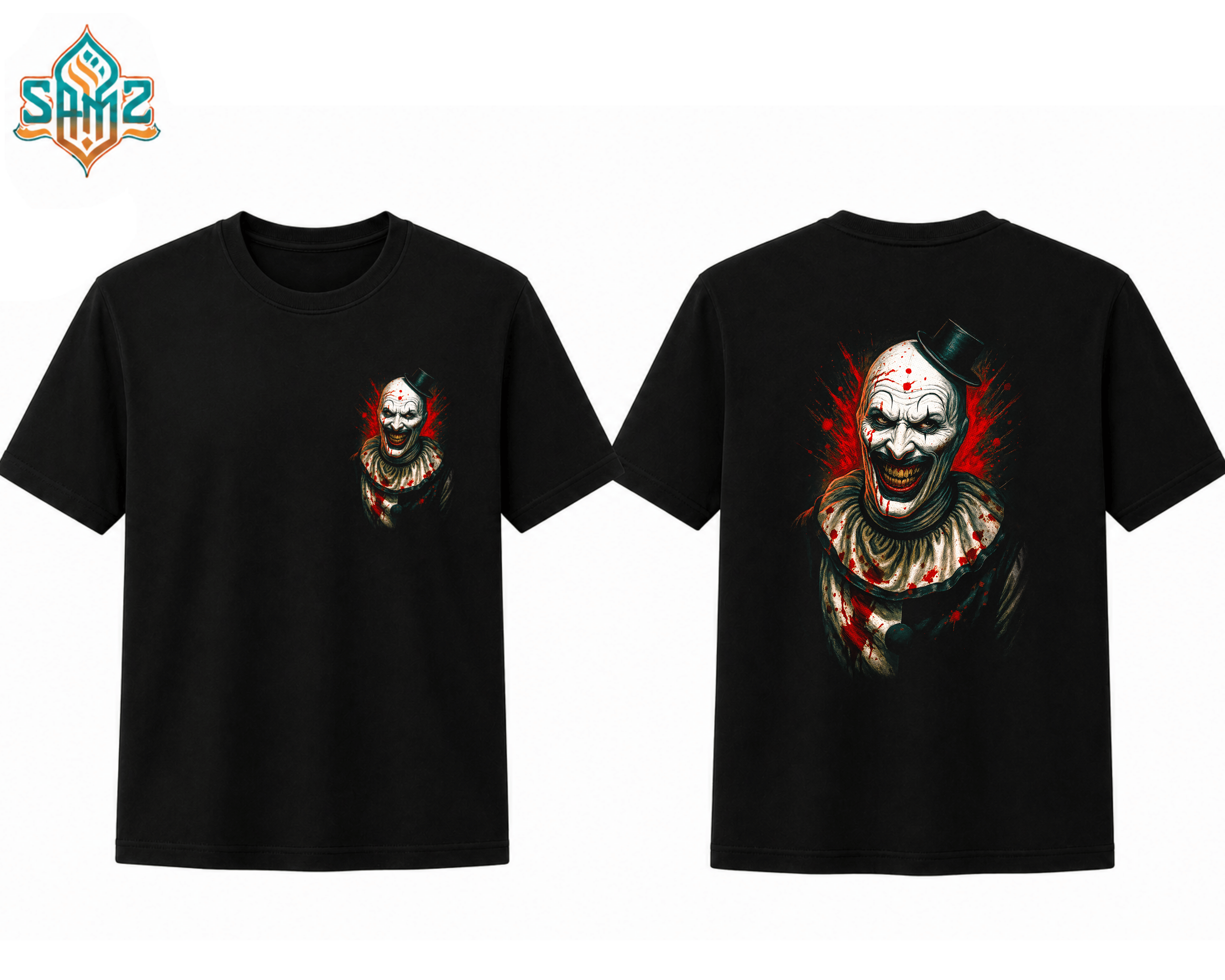 Pennywise Clown – Premium DTF Transfer Print for T-Shirts | Custom Heat Transfer Design Unisex | High Quality Shirt Printing | SAMZ 24
