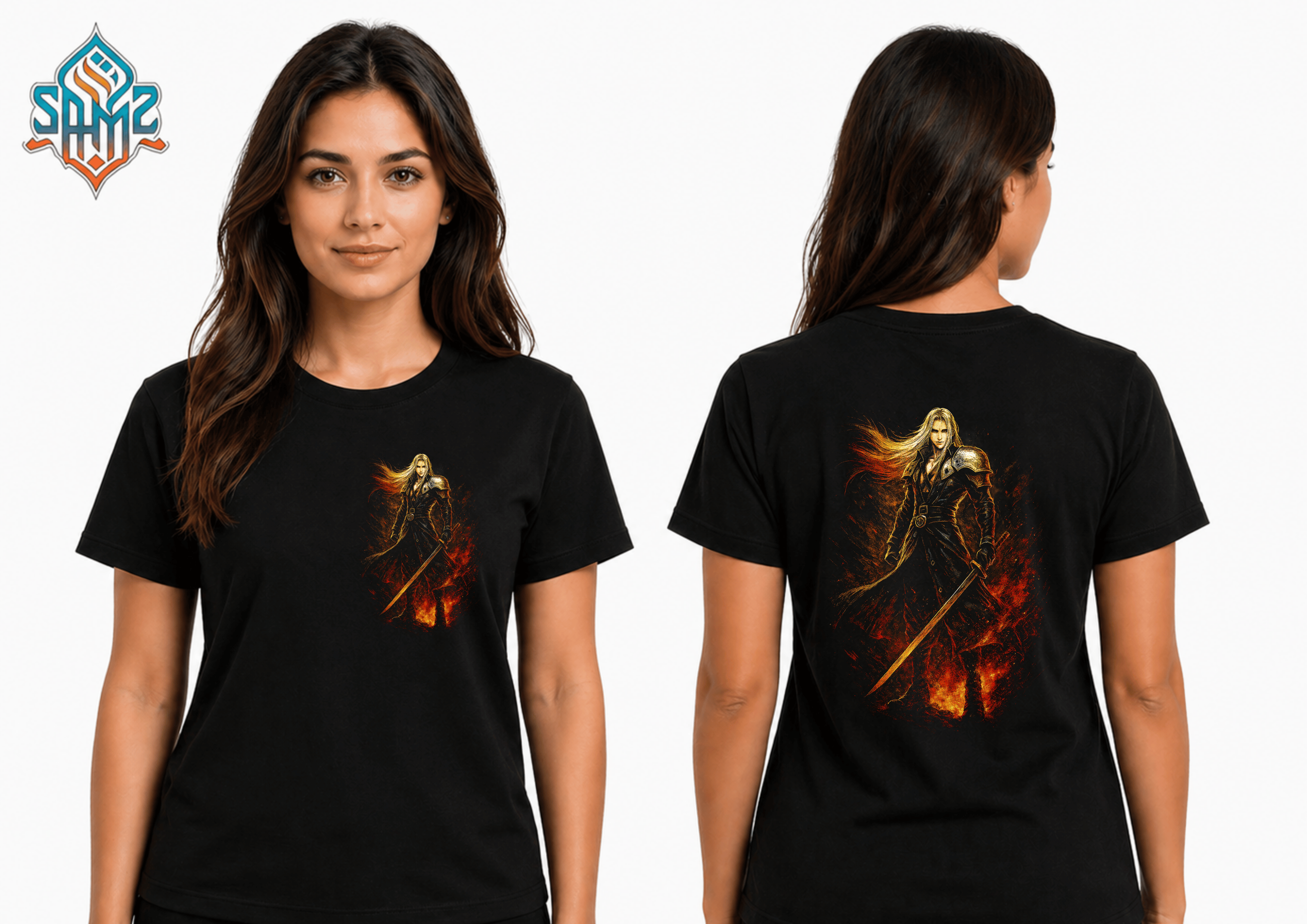 Final Fantasy 7 Statement Print Art – Premium DTF Transfer Print for T-Shirts | Custom Heat Transfer Design Unisex | High Quality Shirt Printing | SAMZ 24