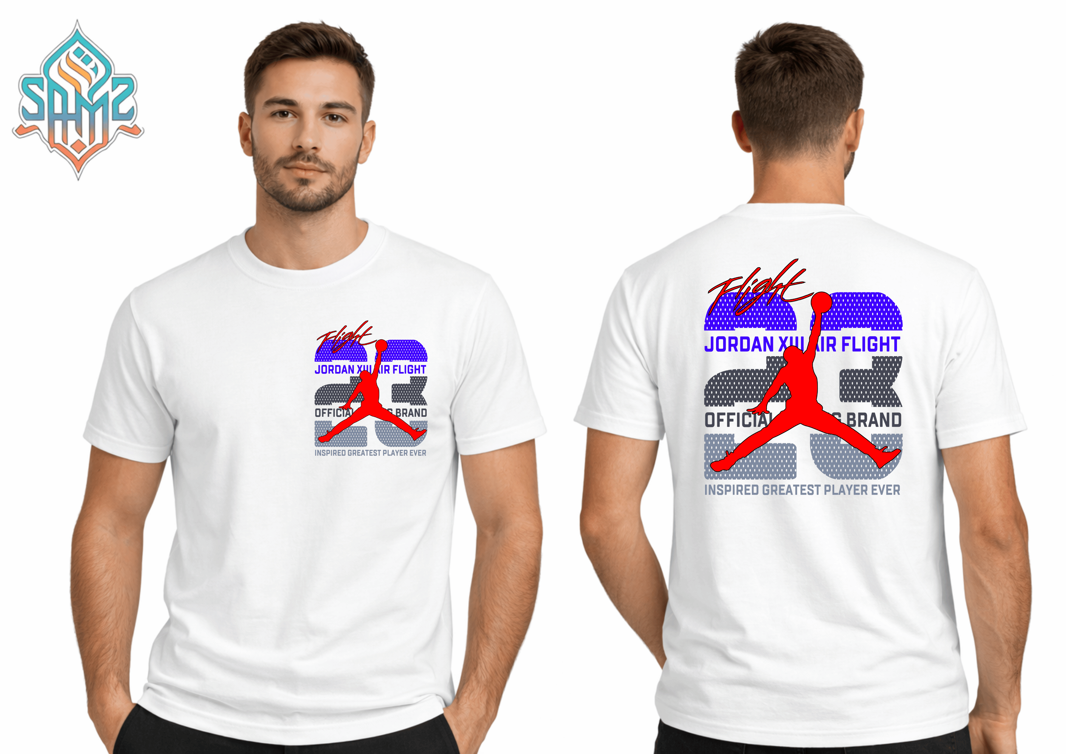 Jordan 23 Flight Bold – Premium DTF Transfer Print for T-Shirts | Custom Heat Transfer Design Unisex | High Quality Shirt Printing | SAMZ 24
