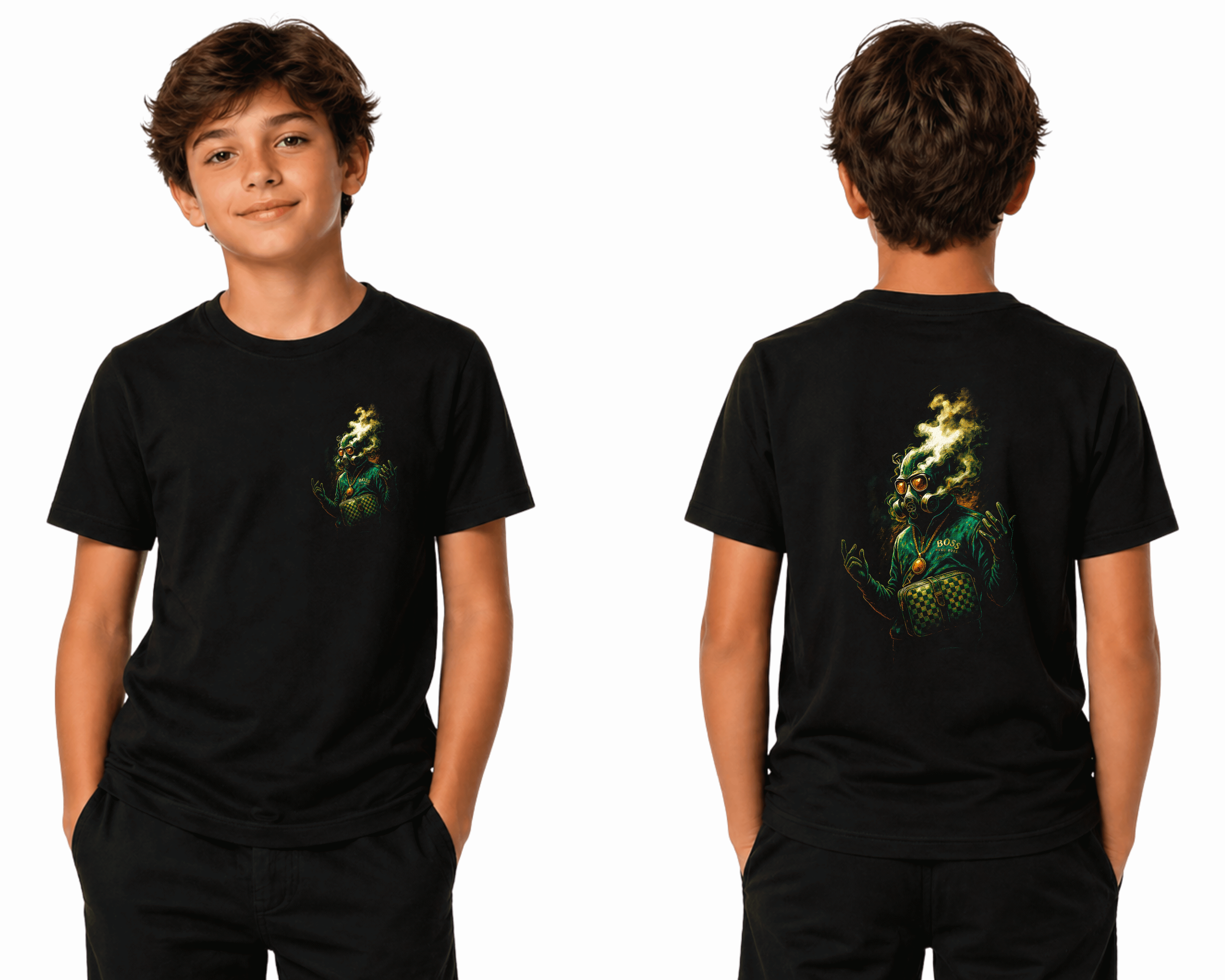 Smokie Hugo Boss - Premium DTF Transfer Print for T-Shirts | Custom Heat Transfer Design Unisex | High Quality Shirt Printing | SAMZ 24