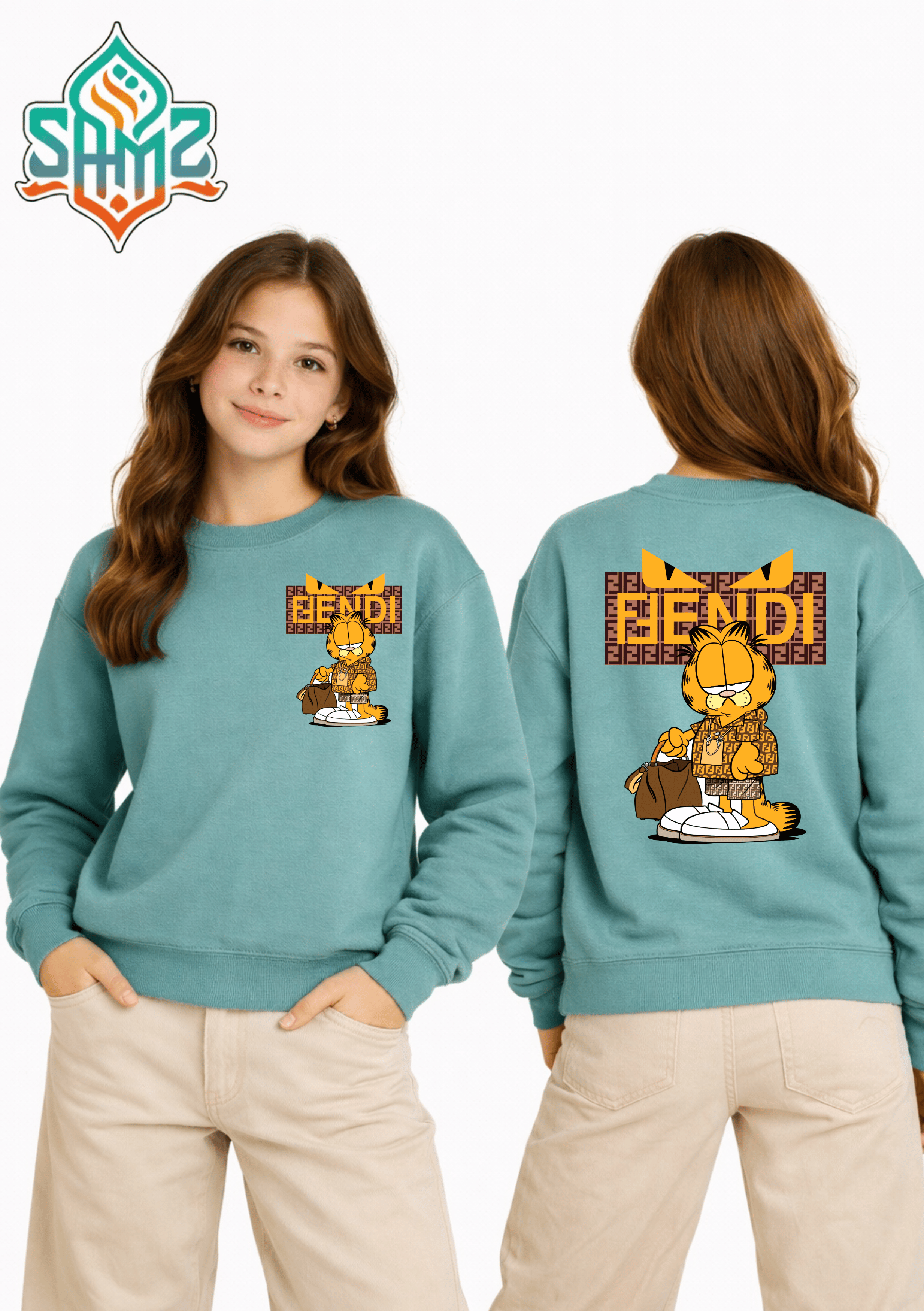 Fendi Garfield Style – Premium DTF Transfer Print for T-Shirts | Custom Heat Transfer Unisex | High Quality Shirt Printing | SAMZ 24