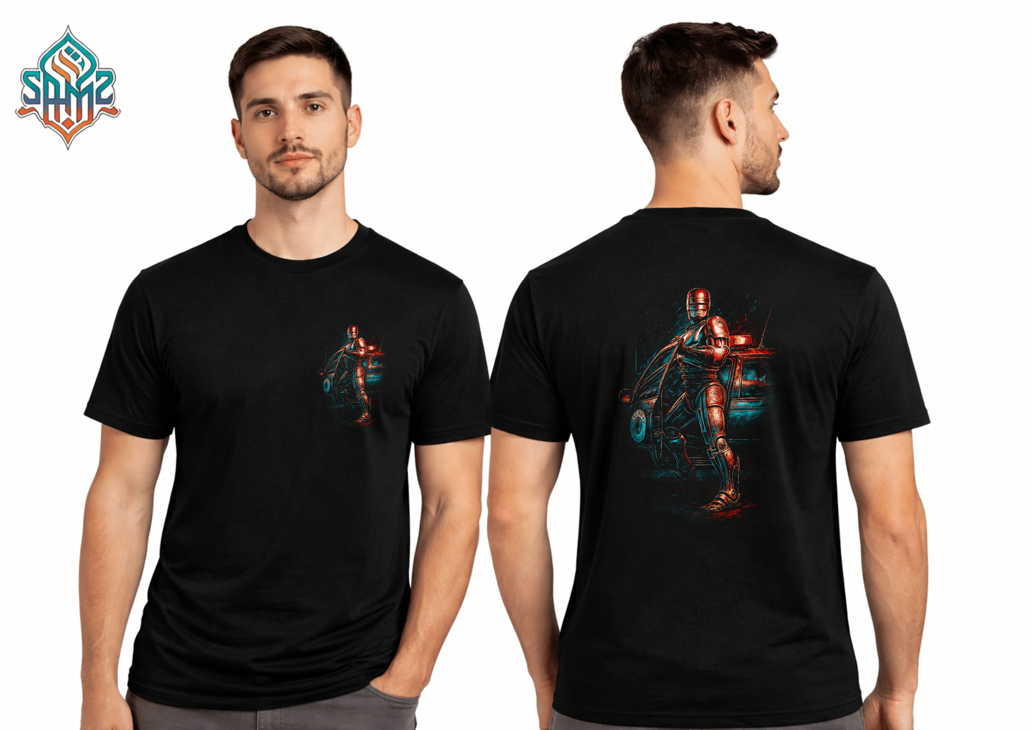 Armed Suit Man – Premium DTF Transfer Print for T-Shirts | Custom Heat Transfer Design Unisex | High Quality Shirt Printing | SAMZ 24