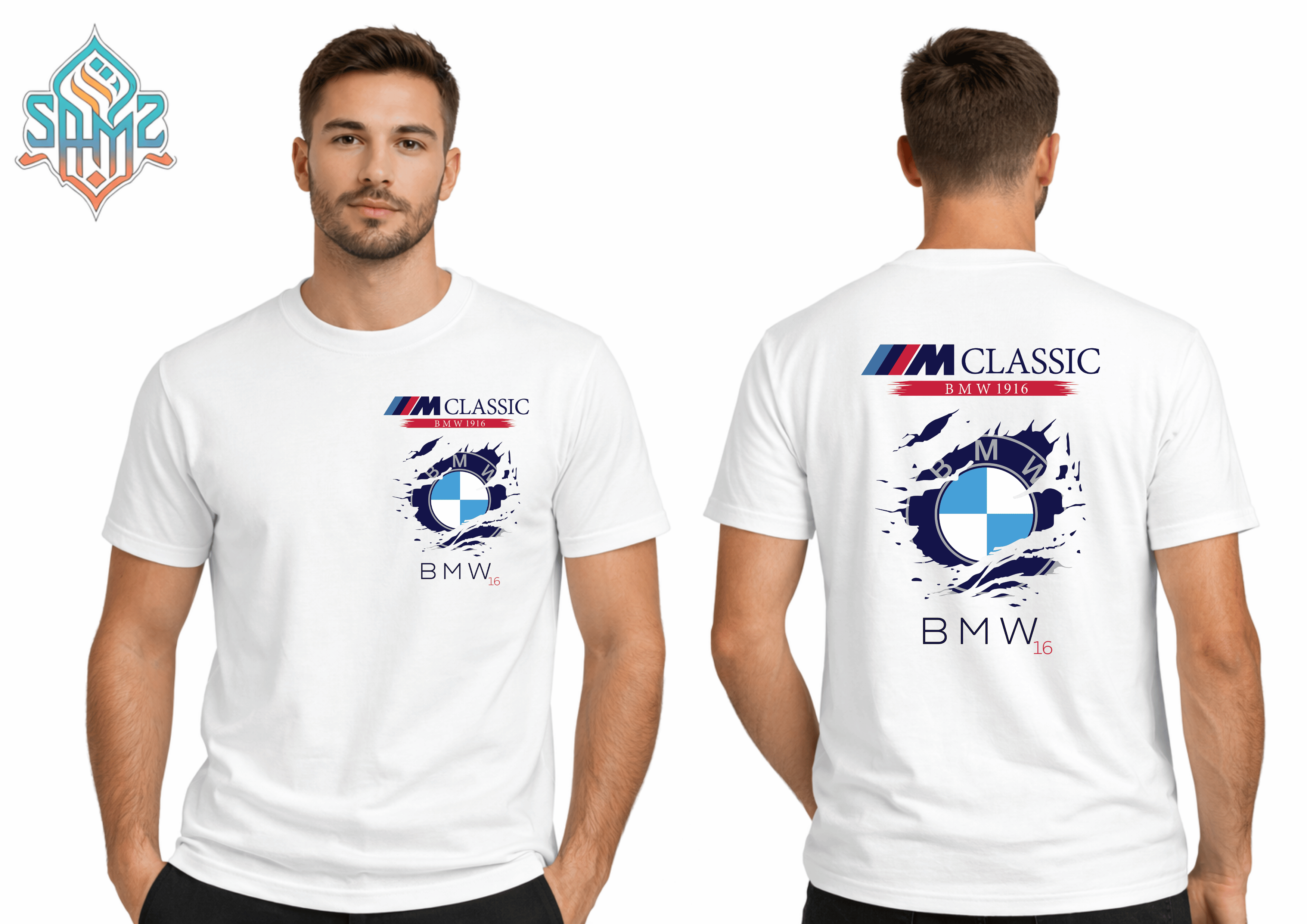 BMW Classic 1916 – Premium DTF Transfer Print for T-Shirts | Custom Heat Transfer Design Unisex | High Quality Shirt Printing | SAMZ 24