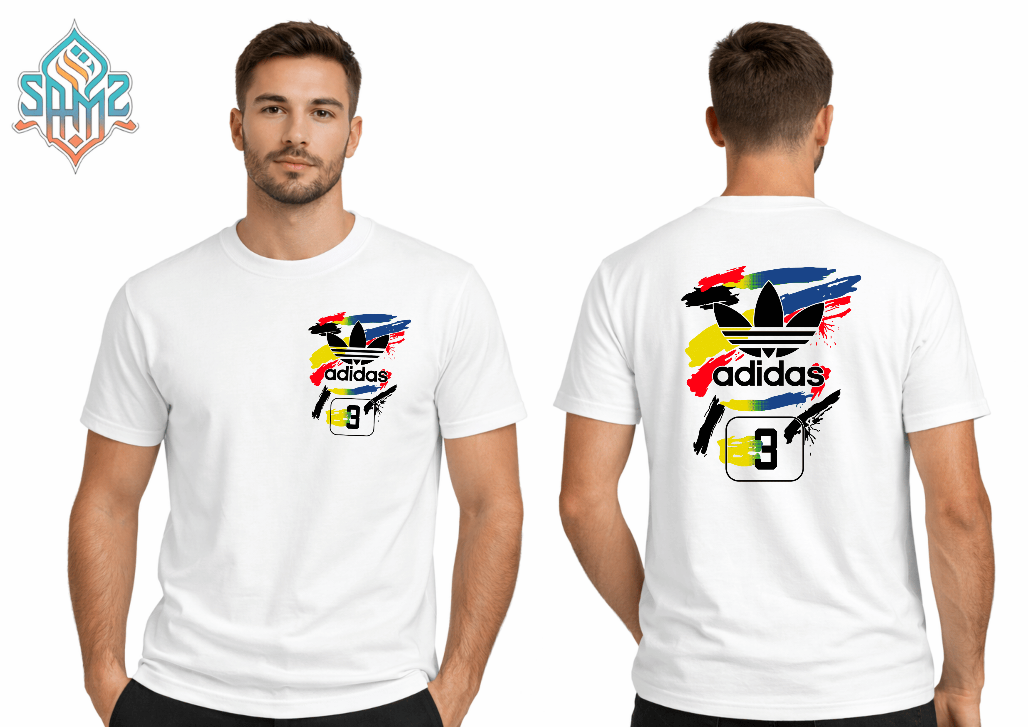 Adidas Art – Premium DTF Transfer Print for T-Shirts | Custom Heat Transfer Design Unisex | High Quality Shirt Printing | SAMZ 24