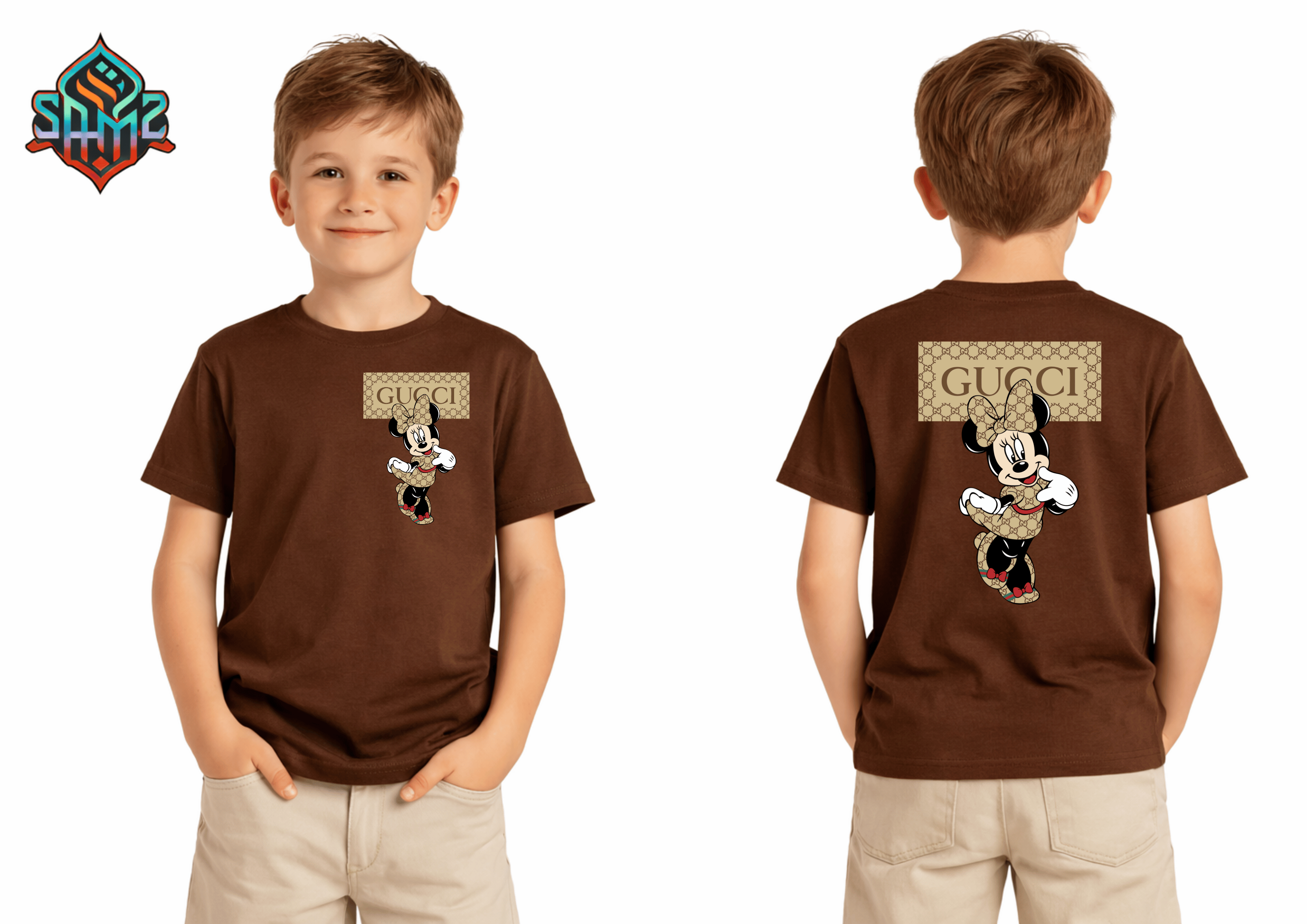 Mickey Mouse Gucci  – Premium DTF Transfer Print for T-Shirts | Custom Heat Transfer Design for Men Women Kids | High Quality Graphic Shirt Printing | SAMZ 24