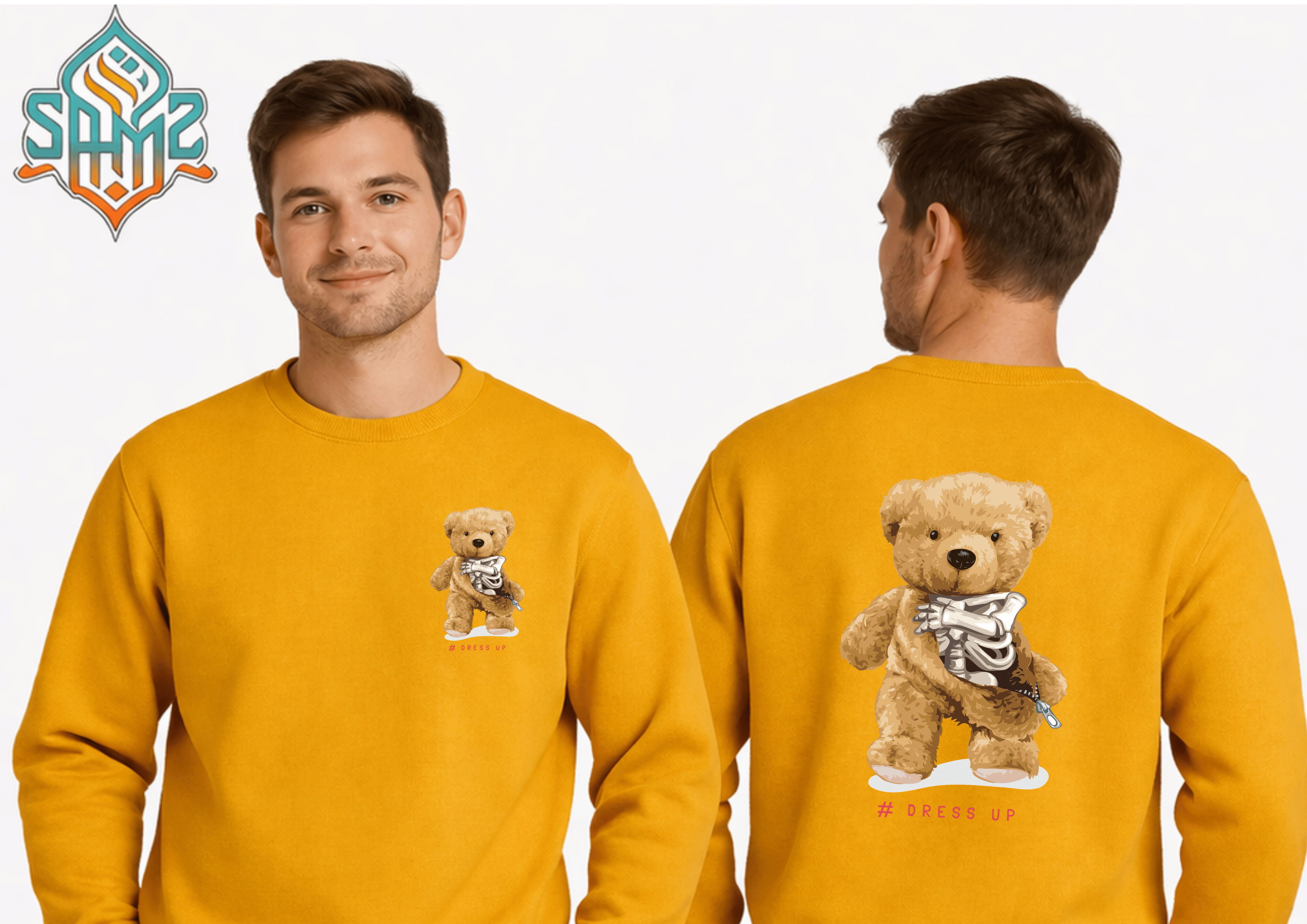 Skeleton Teddy Secret – Premium DTF Transfer Print for T-Shirts | Custom Heat Transfer Unisex | High Quality Shirt Printing | SAMZ 24