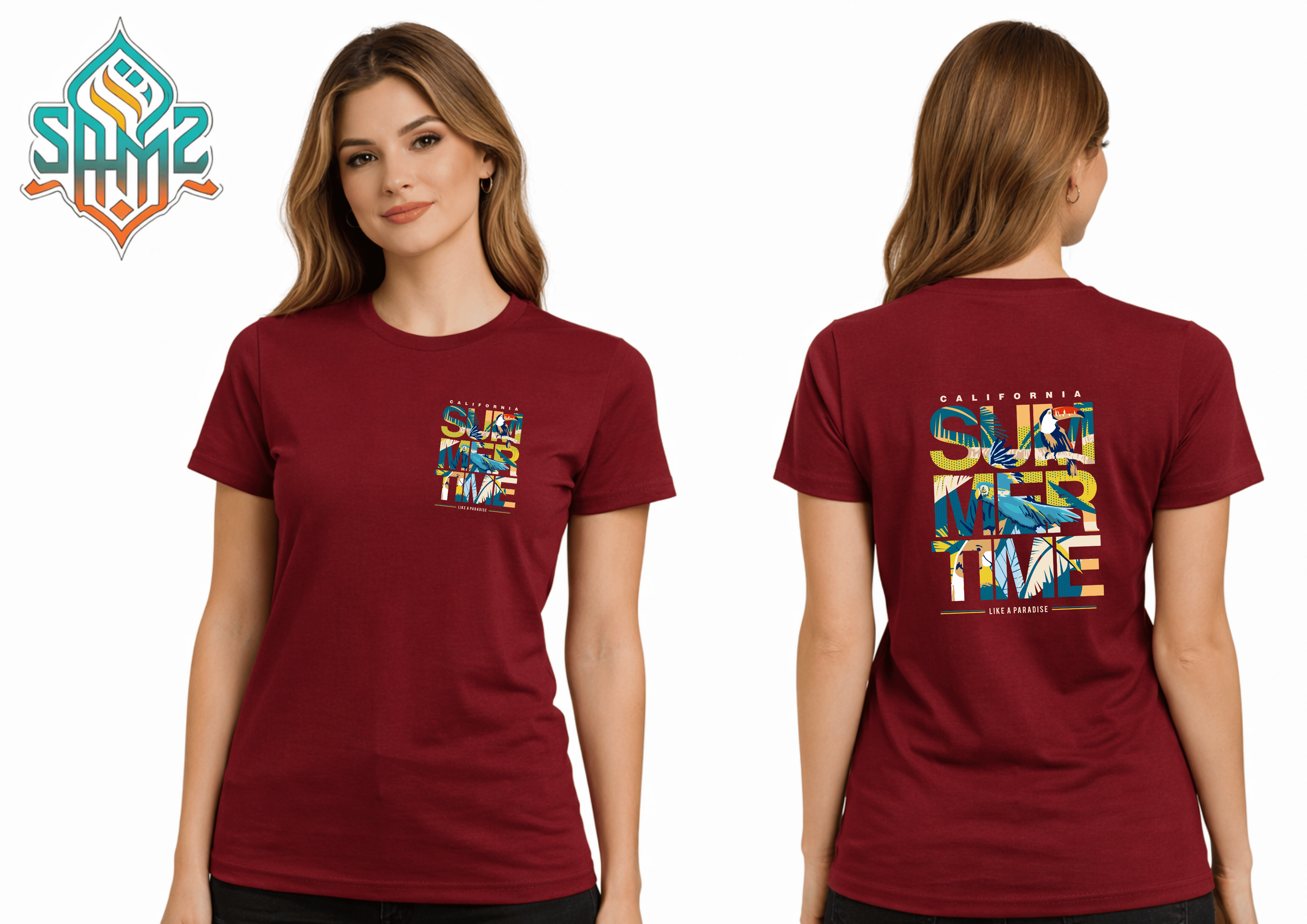 California Summer Time – Premium DTF Transfer Print for T-Shirts | Custom Heat Transfer Unisex | High Quality Shirt Printing | SAMZ 24