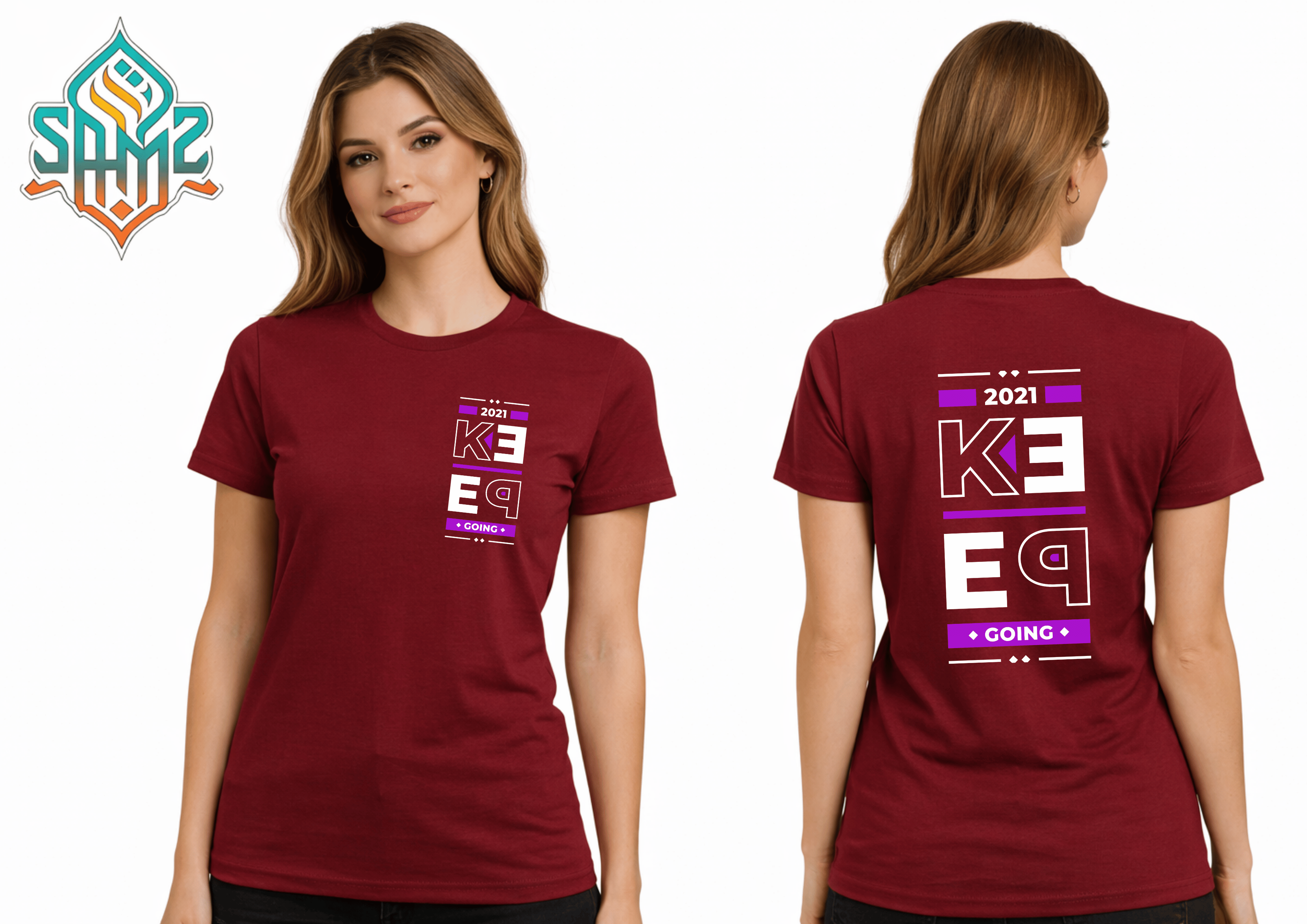 Keep Going 2021 – Premium DTF Transfer Print for T-Shirts | Custom Heat Transfer Unisex | High Quality Shirt Printing | SAMZ 24