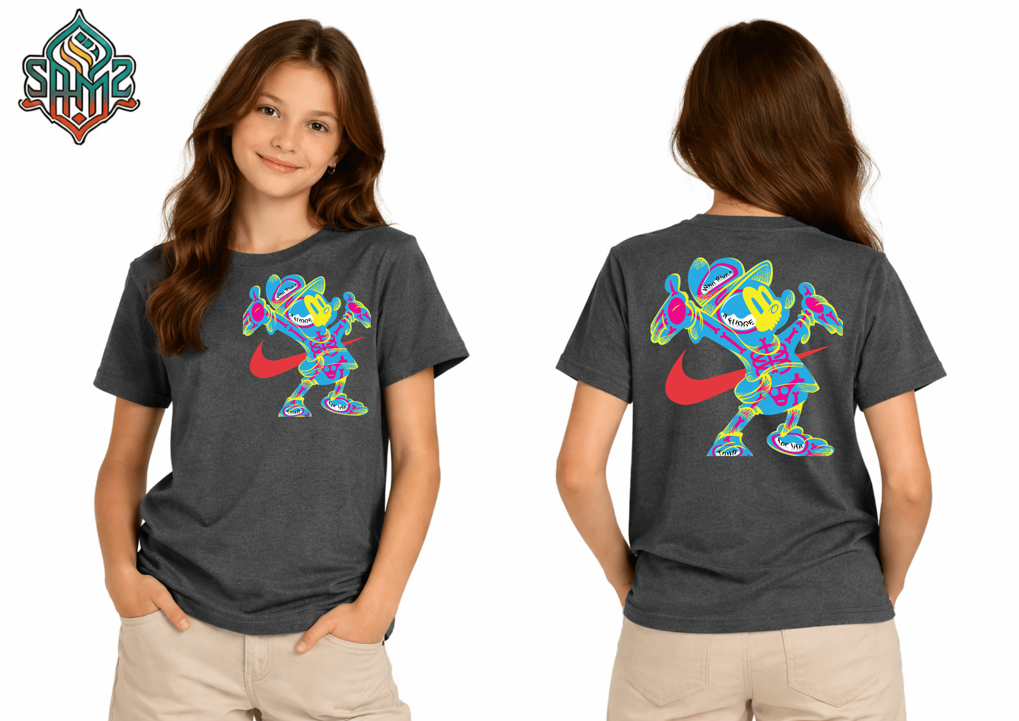 Mickey Mouse Nike – Premium DTF Transfer Print for T-Shirts | Custom Heat Transfer Design for Men Women Kids | High Quality Graphic Shirt Printing | SAMZ 24