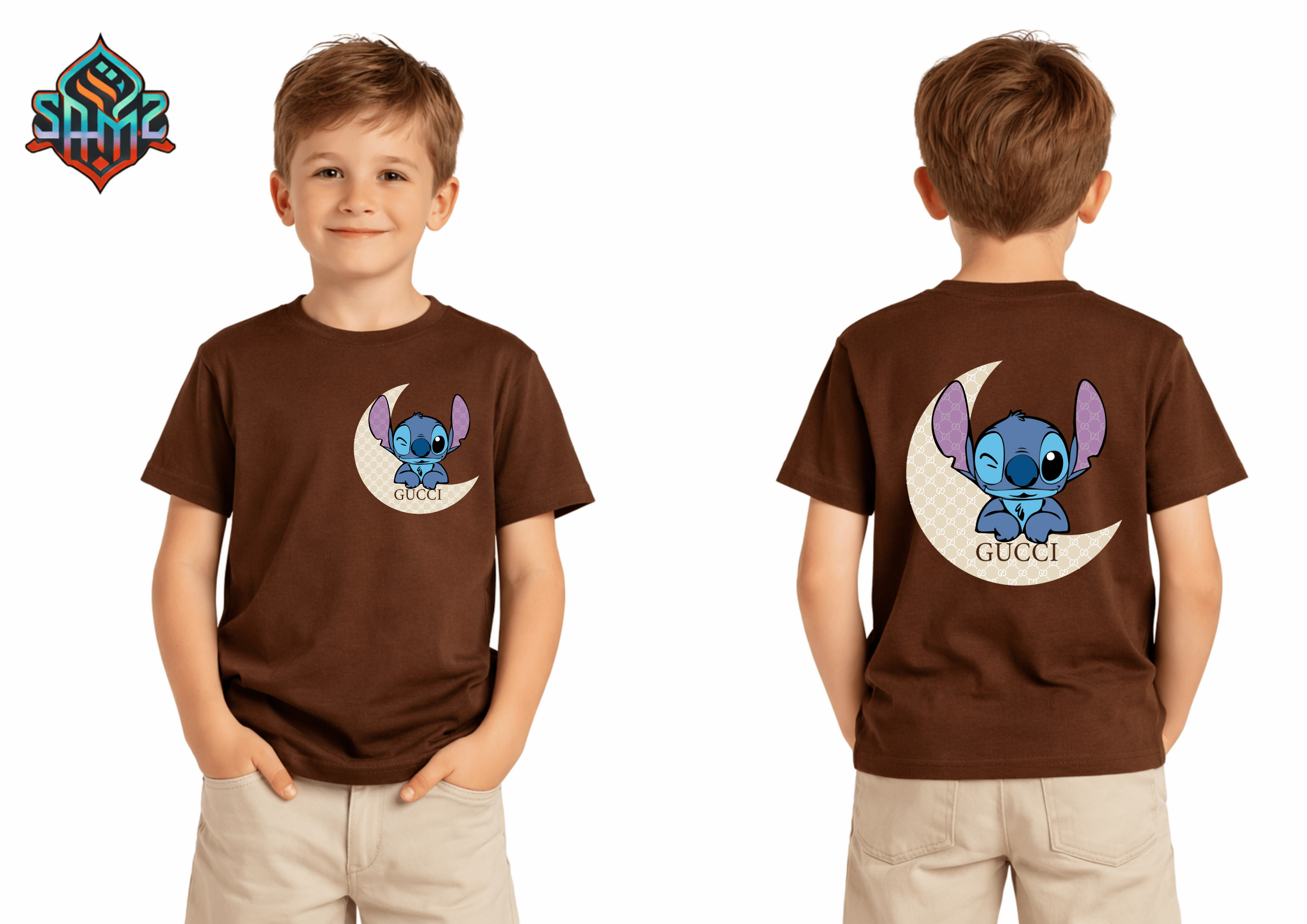 Gucci Stitch – Premium DTF Transfer Print for T-Shirts | Custom Heat Transfer Design for Men Women Kids | High Quality Graphic Shirt Printing | SAMZ 24