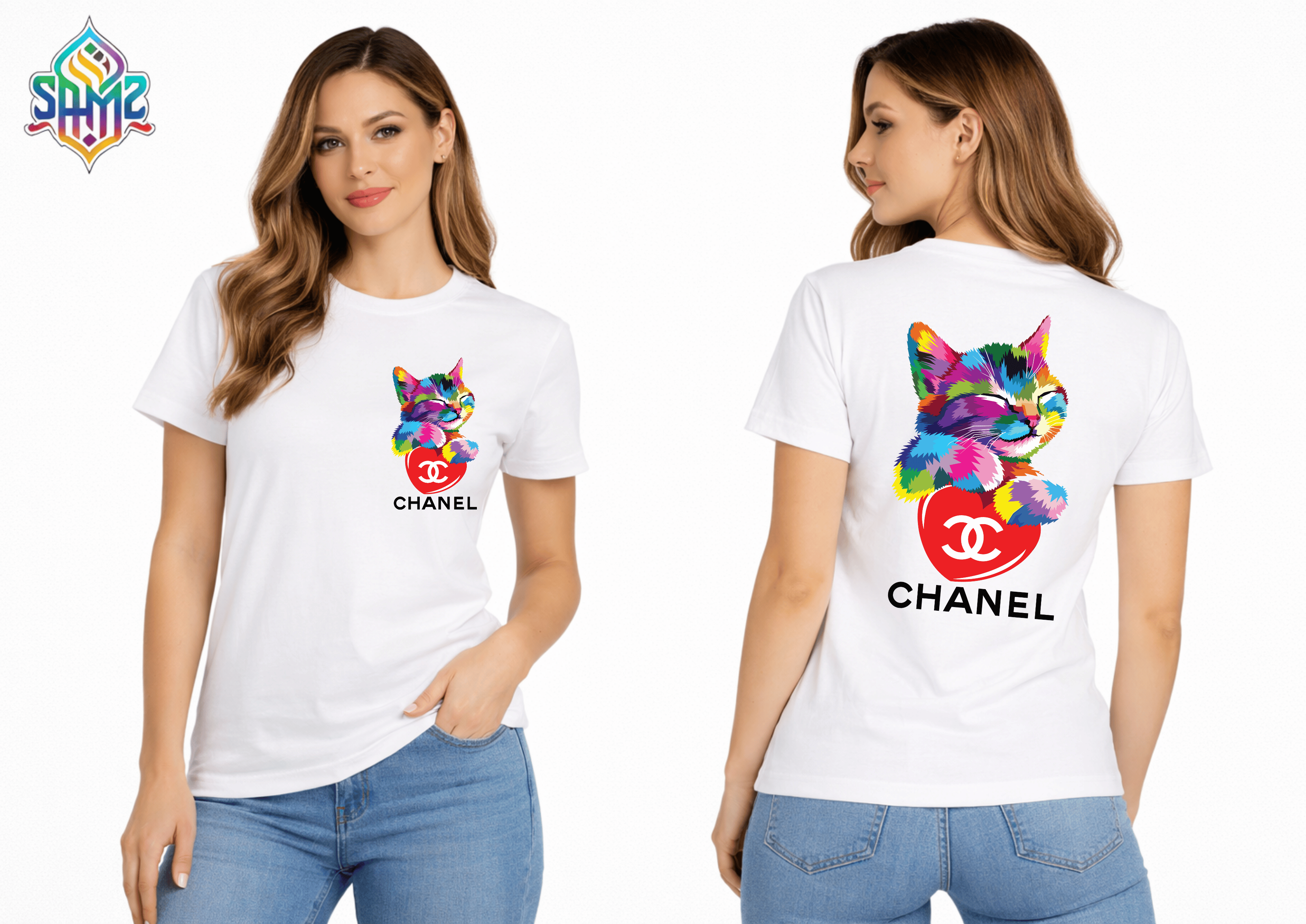 CHANEL Kitten – Premium DTF Transfer Print for T-Shirts | Custom Heat Transfer Design for Men Women Kids | High Quality Graphic Shirt Printing | SAMZ 24