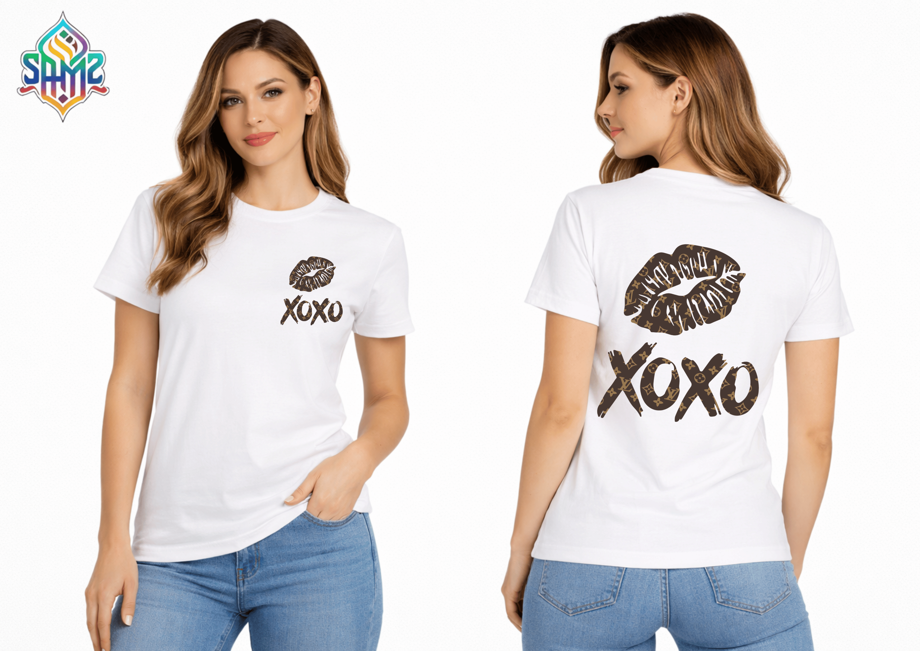 XOXO Style – Premium DTF Transfer Print for T-Shirts | Custom Heat Transfer Design for Men Women Kids | High Quality Graphic Shirt Printing | SAMZ 24