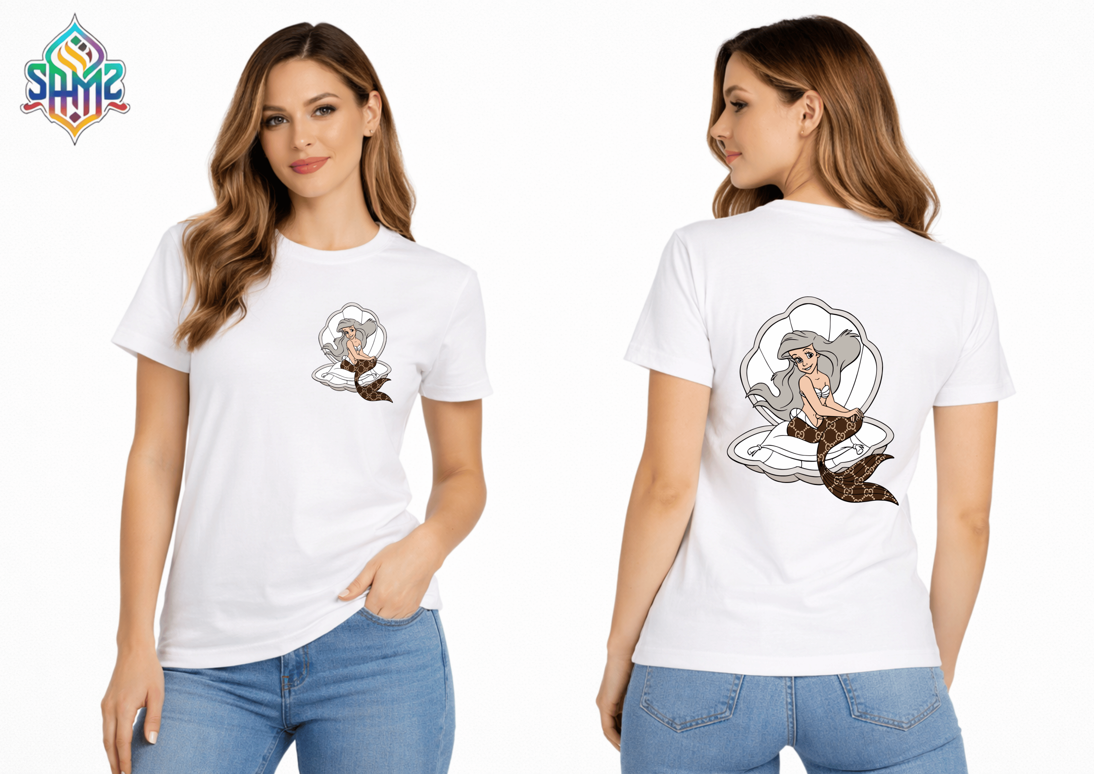 The Little Mermaid – Premium DTF Transfer Print for T-Shirts | Custom Heat Transfer Design for Men Women Kids | High Quality Graphic Shirt Printing | SAMZ 24