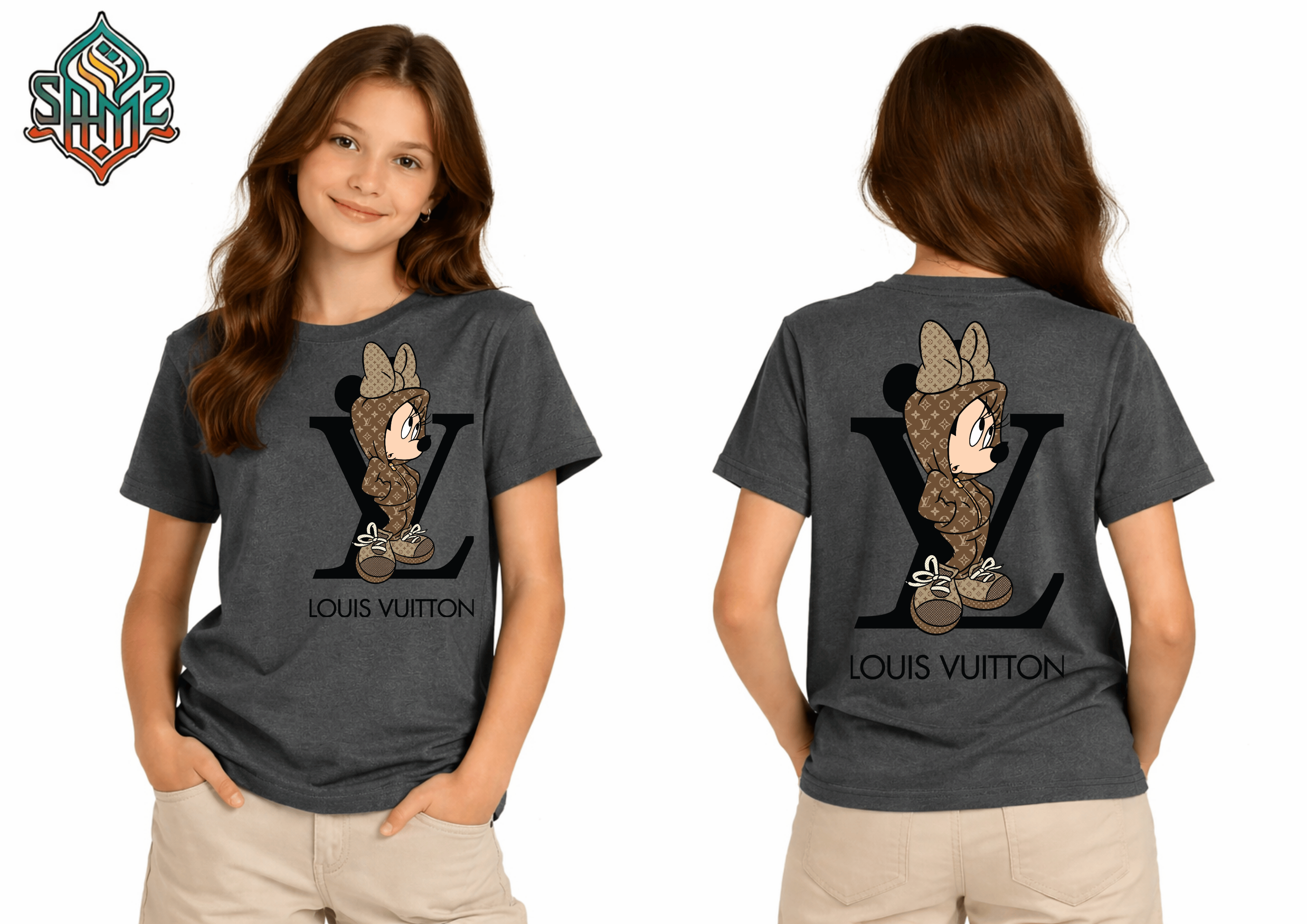 LUIS VUITON Mickey Mouse – Premium DTF Transfer Print for T-Shirts | Custom Heat Transfer Design for Men Women Kids | High Quality Graphic Shirt Printing | SAMZ 24