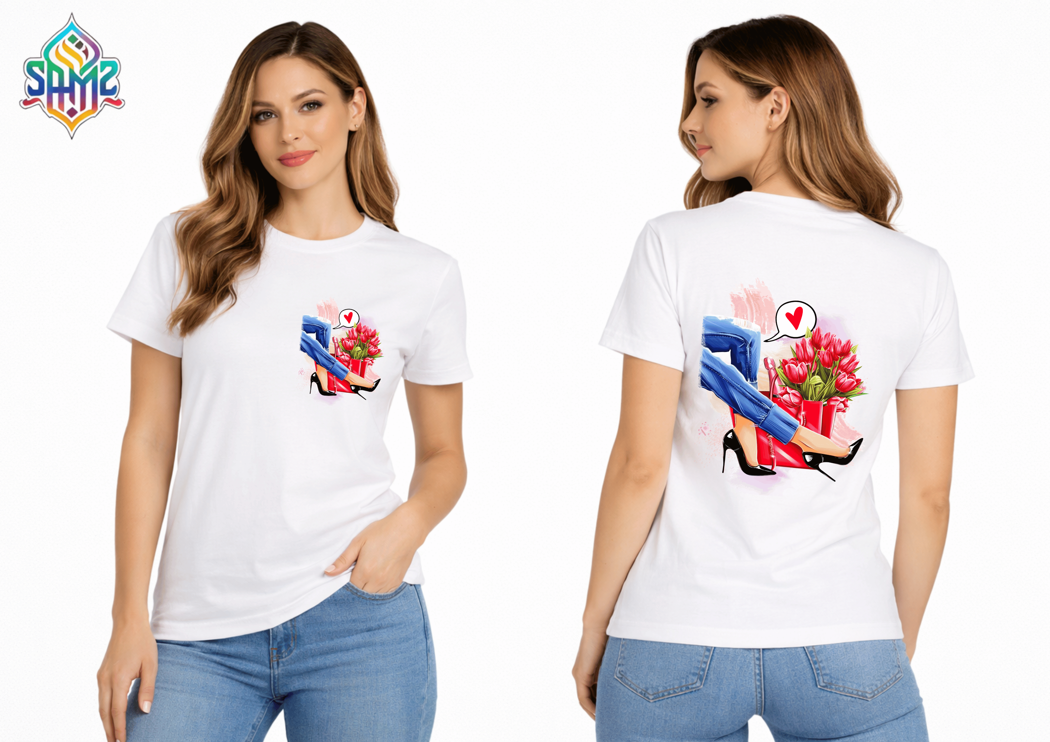 LOVE TACONES FLORES– Premium DTF Transfer Print for T-Shirts | Custom Heat Transfer Design for Men Women Kids | High Quality Graphic Shirt Printing | SAMZ 24