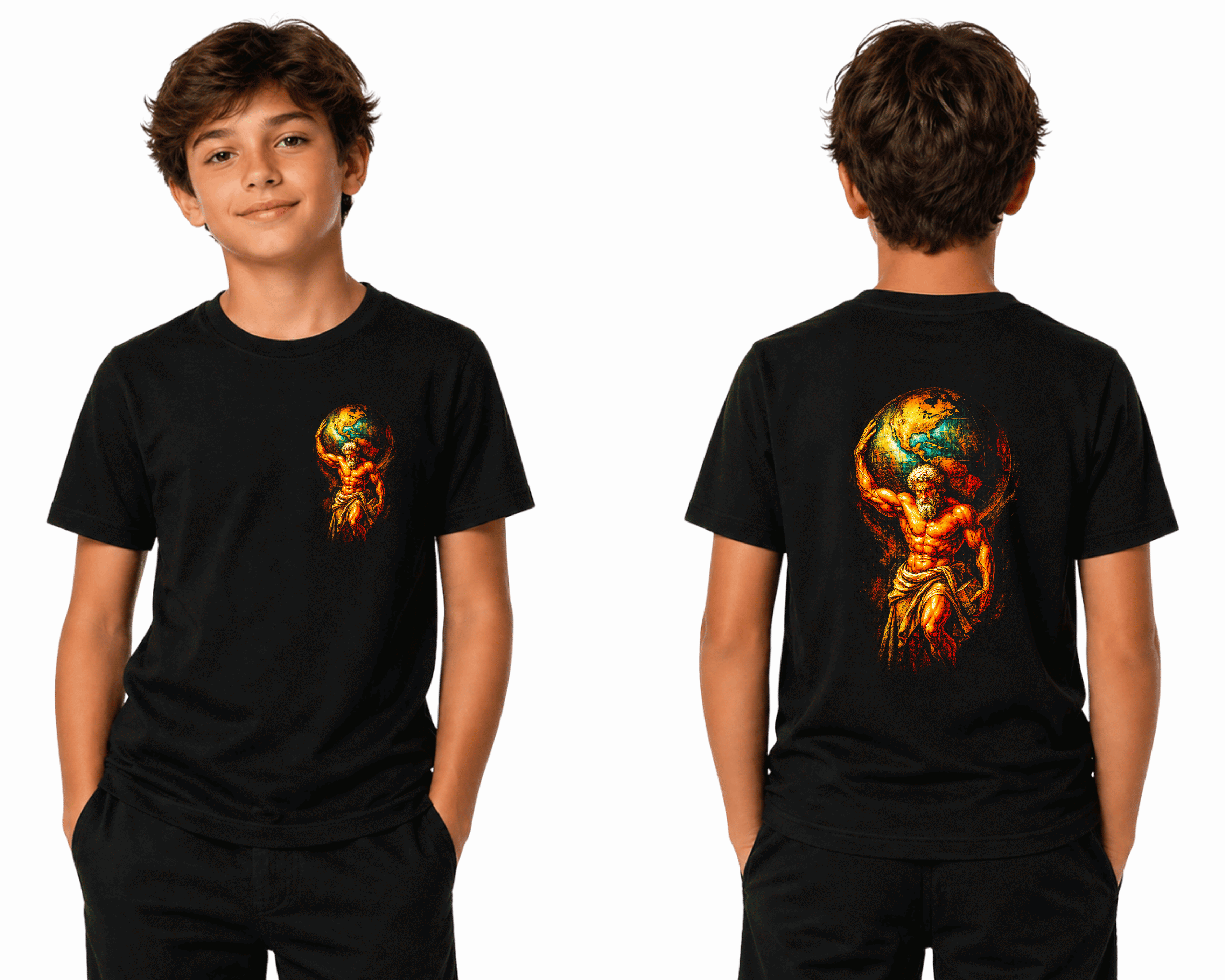 Greek Titan - Premium DTF Transfer Print for T-Shirts | Custom Heat Transfer Design Unisex | High Quality Shirt Printing | SAMZ 24