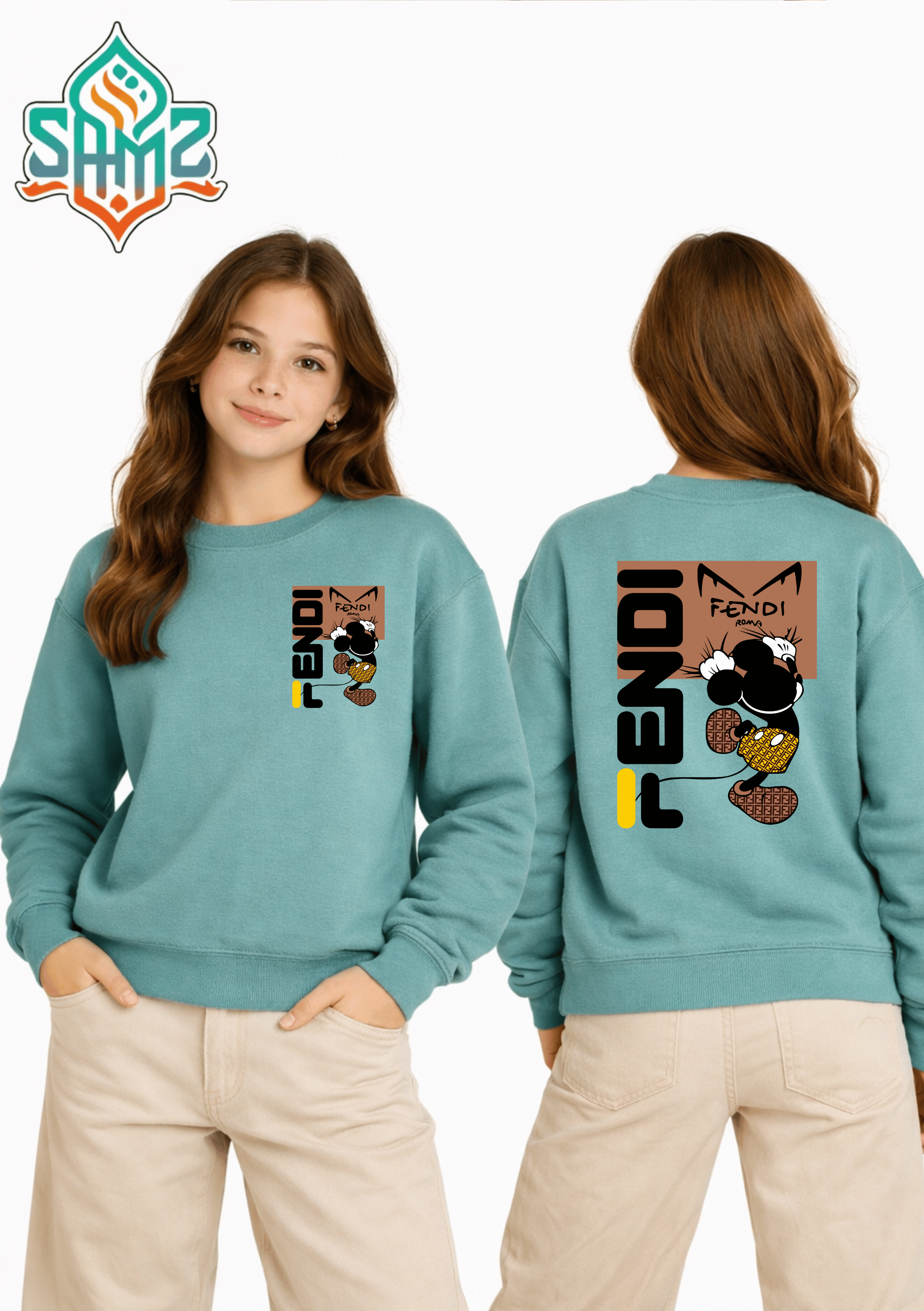 Fendi Mickey Mouse – Premium DTF Transfer Print for T-Shirts | Custom Heat Transfer Unisex | High Quality Shirt Printing | SAMZ 24