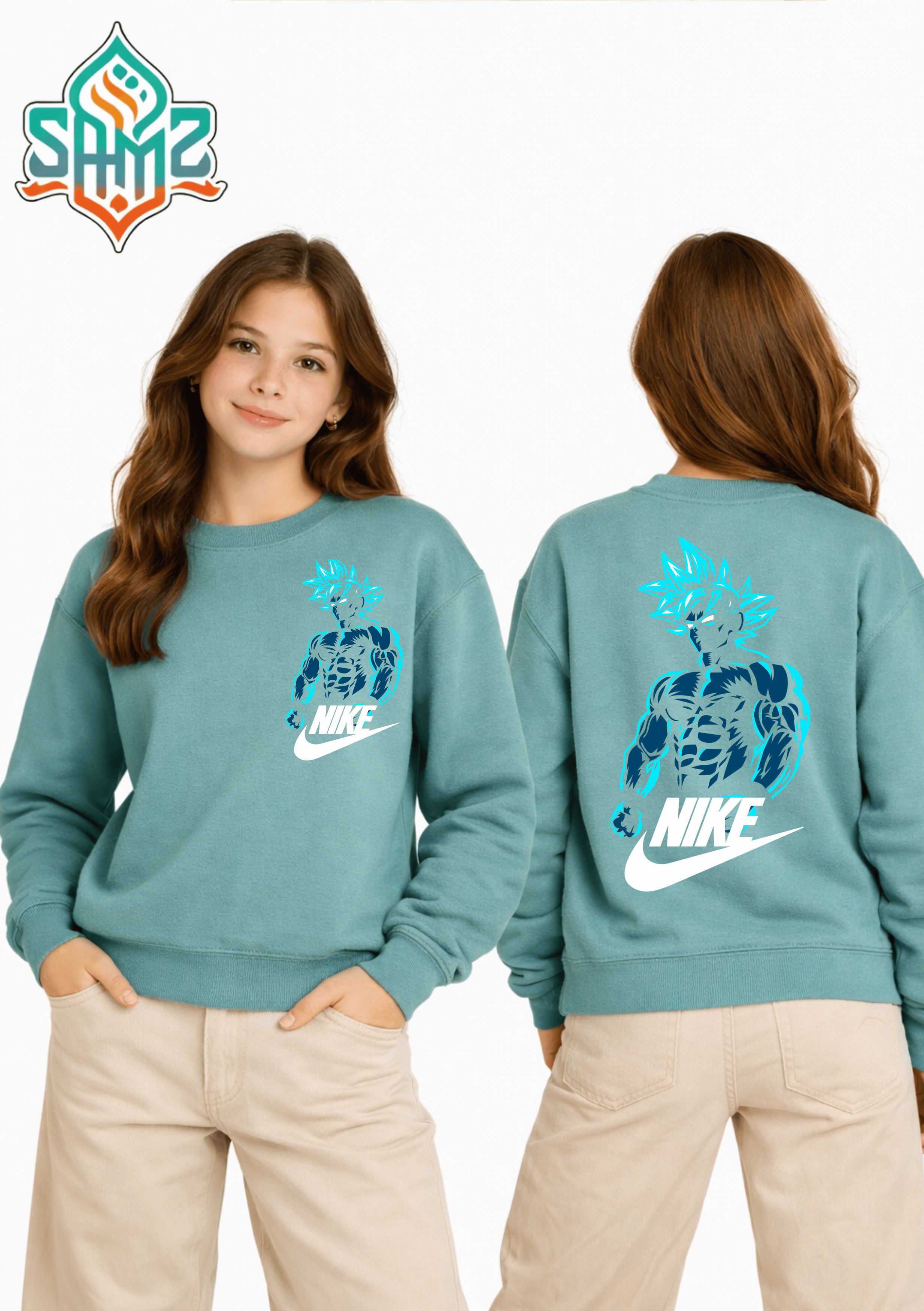Goku Shadow Blue Nike – Premium DTF Transfer Print for T-Shirts | Custom Heat Transfer Unisex | High Quality Shirt Printing | SAMZ 24