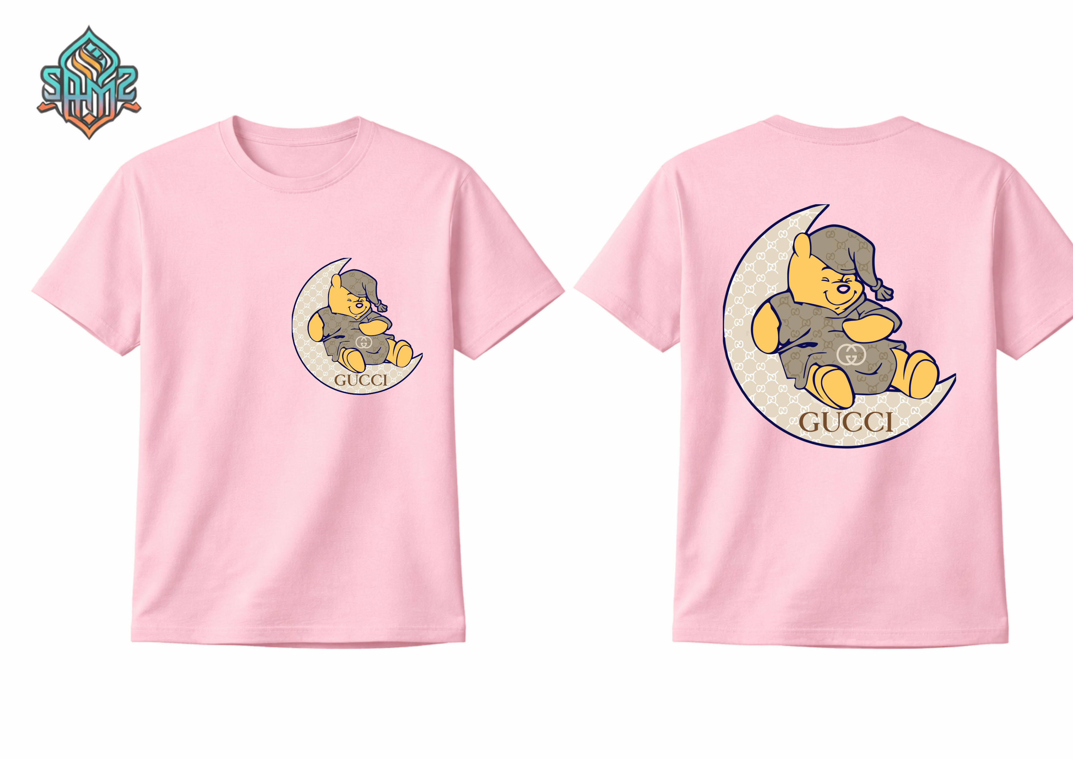 Winnie The Pooh Gucci – Premium DTF Transfer Print for T-Shirts | Custom Heat Transfer Design for Men Women Kids | High Quality Graphic Shirt Printing | SAMZ 24
