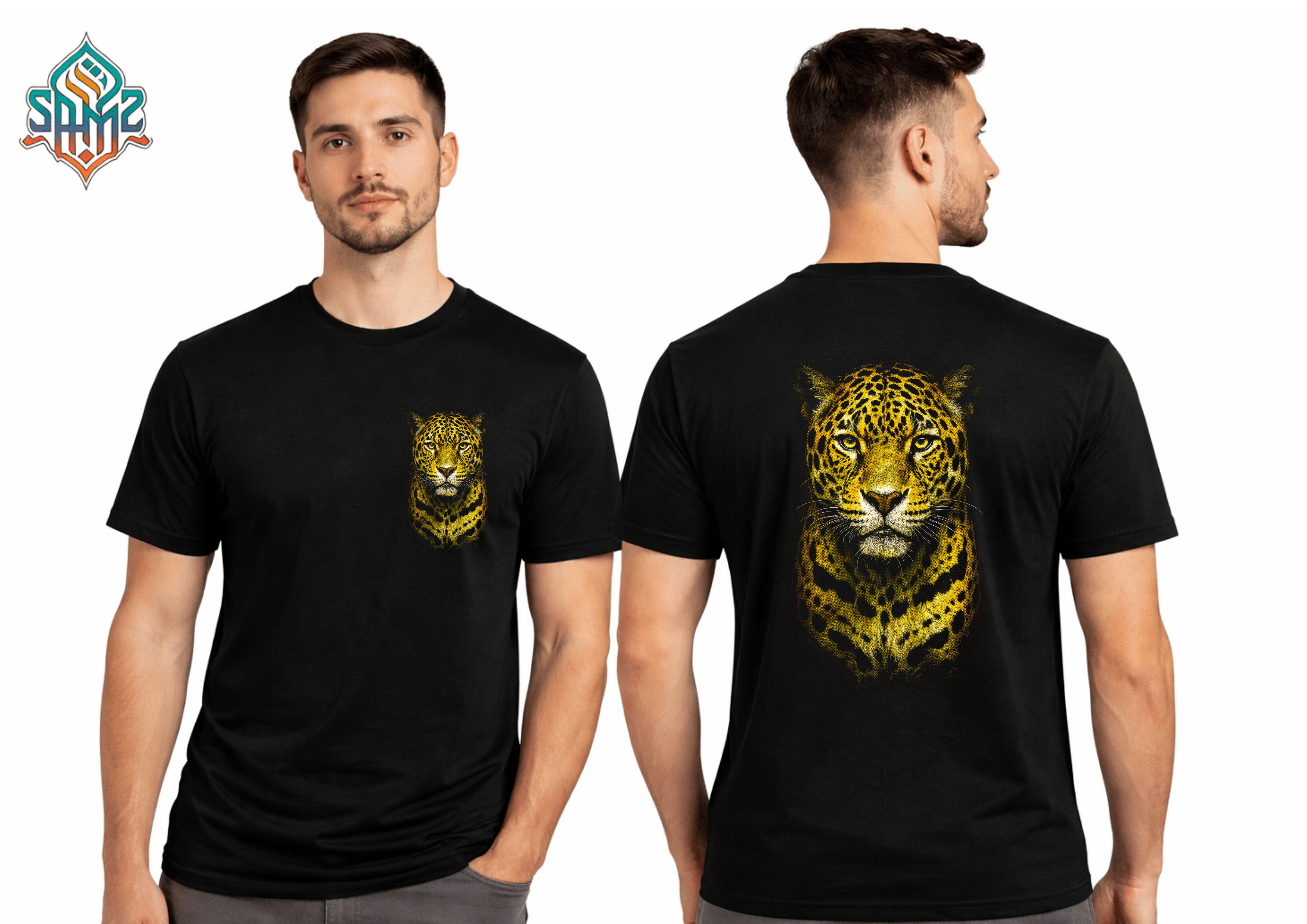 Majestic Jaguar Portrait – Premium DTF Transfer Print for T-Shirts | Custom Heat Transfer Design Unisex | High Quality Shirt Printing | SAMZ 24
