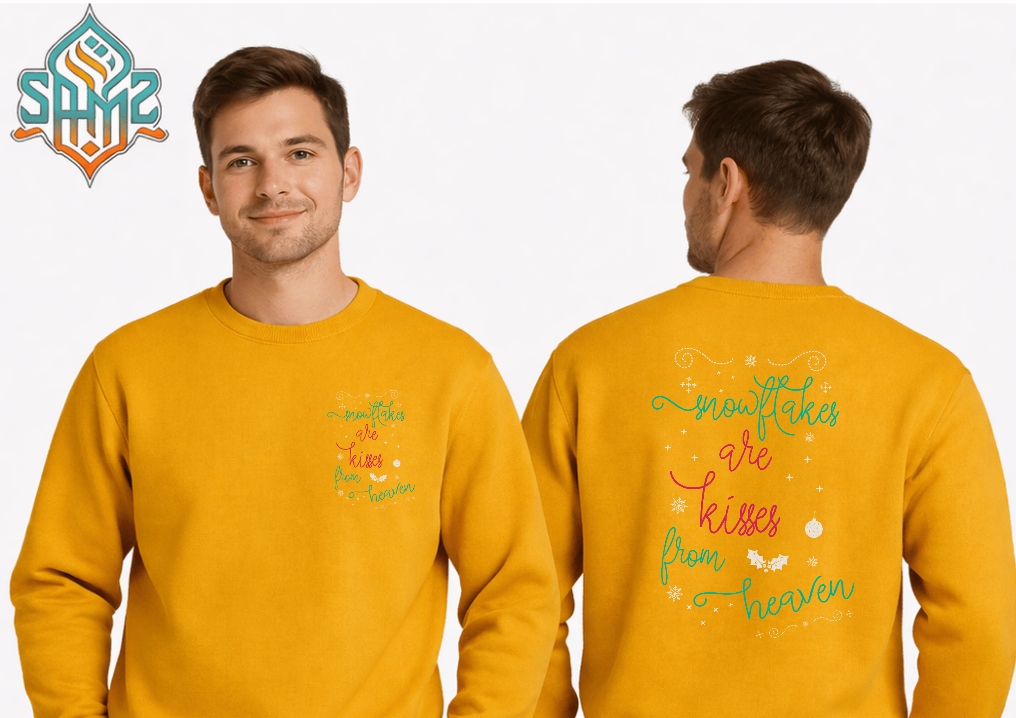 Snowflakes Are Kisses From Heaven  – Premium DTF Transfer Print for T-Shirts | Custom Heat Transfer Unisex | High Quality Shirt Printing | SAMZ 24