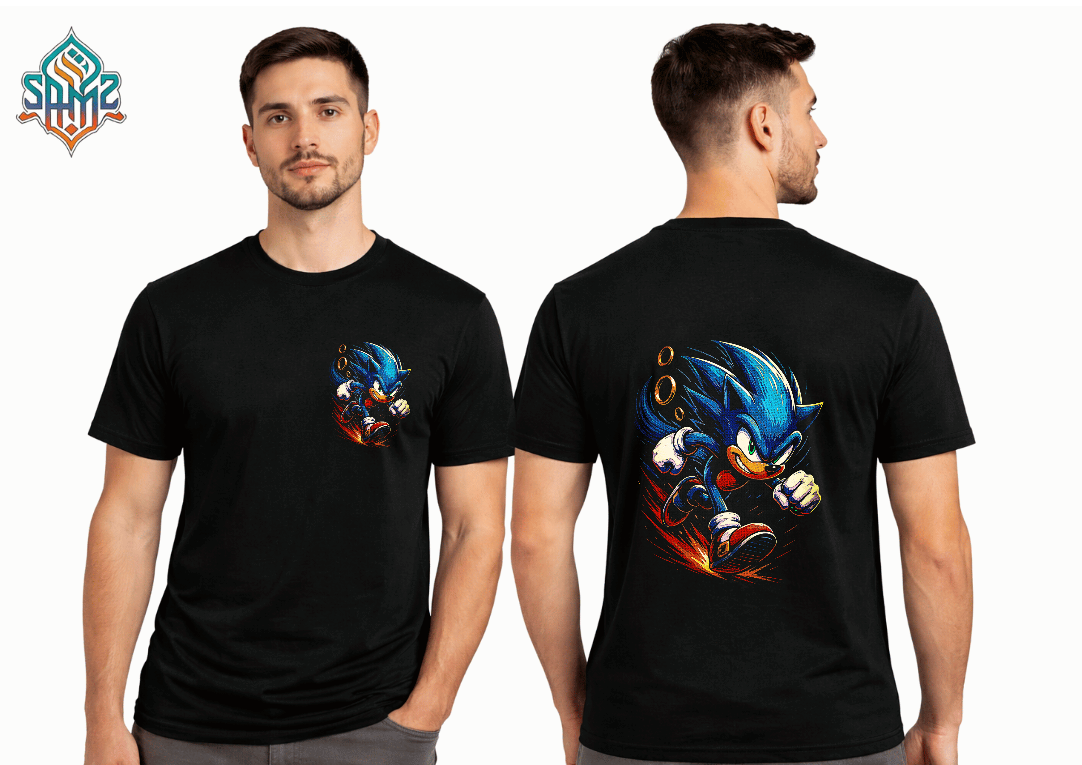 Sonic Speed Runner – Premium DTF Transfer Print for T-Shirts | Custom Heat Transfer Design Unisex | High Quality Shirt Printing | SAMZ 24