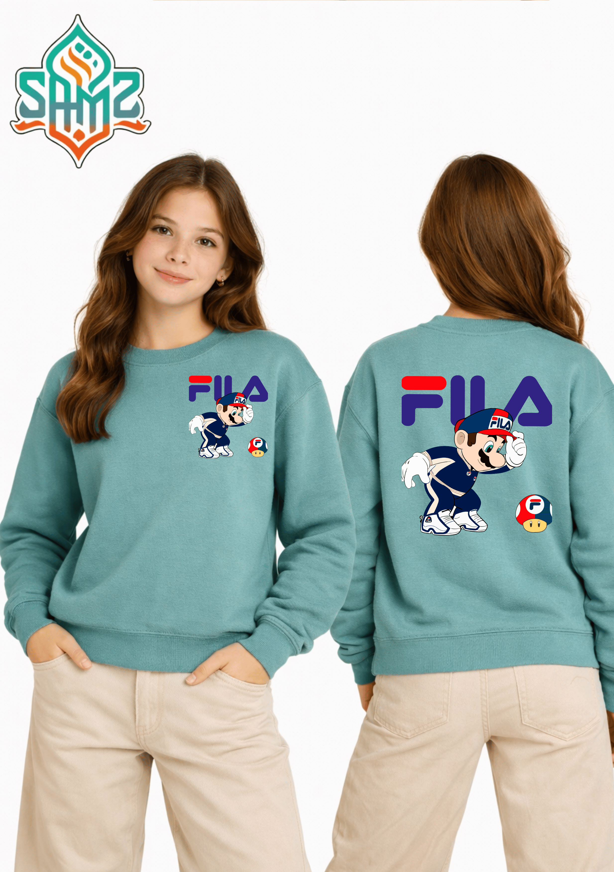 FILA Mario Style – Premium DTF Transfer Print for T-Shirts | Custom Heat Transfer Unisex | High Quality Shirt Printing | SAMZ 24
