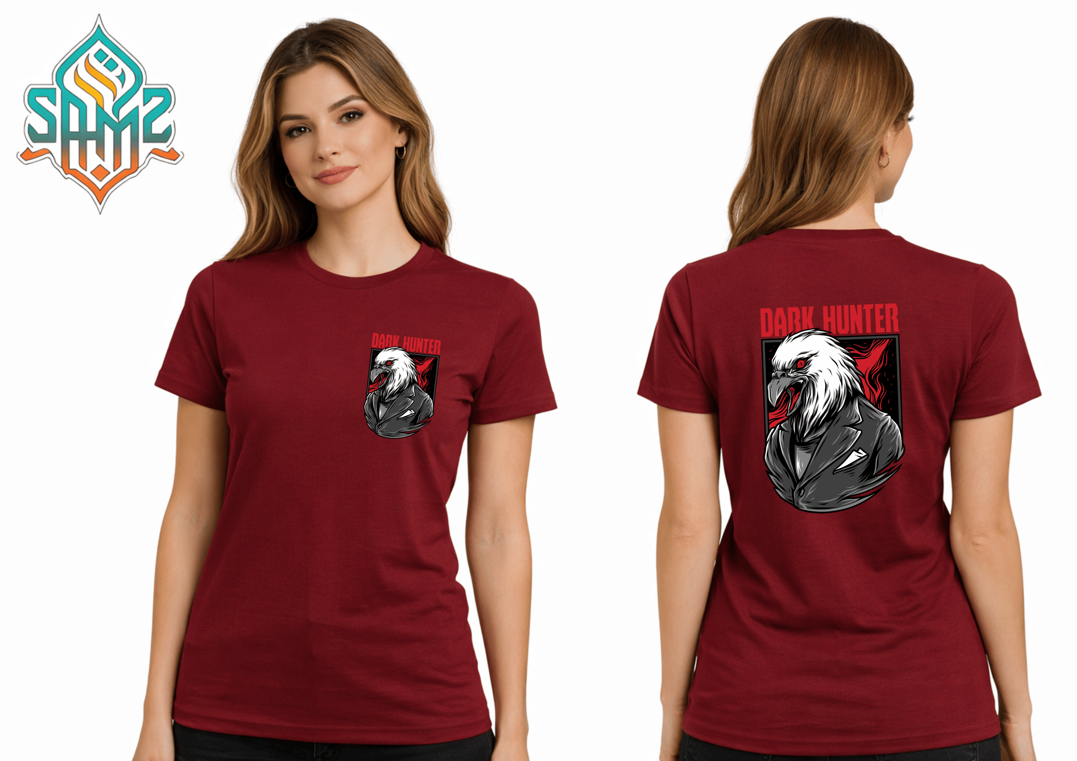 Dark Hunter Eagle – Premium DTF Transfer Print for T-Shirts | Custom Heat Transfer Unisex | High Quality Shirt Printing | SAMZ 24