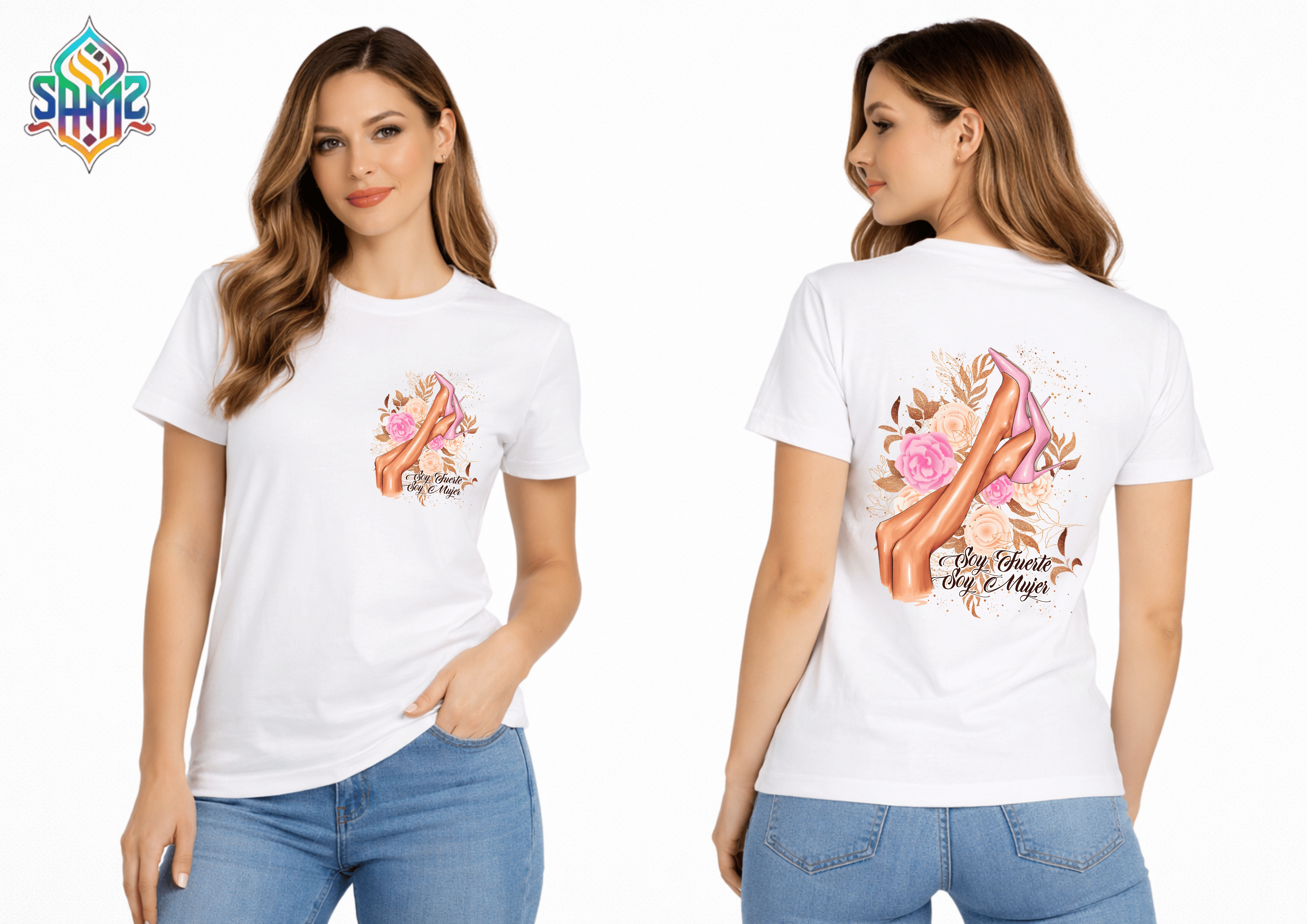 SOY FUERTE SOY MUJER TACONES – Premium DTF Transfer Print for T-Shirts | Custom Heat Transfer Design for Men Women Kids | High Quality Graphic Shirt Printing | SAMZ 24