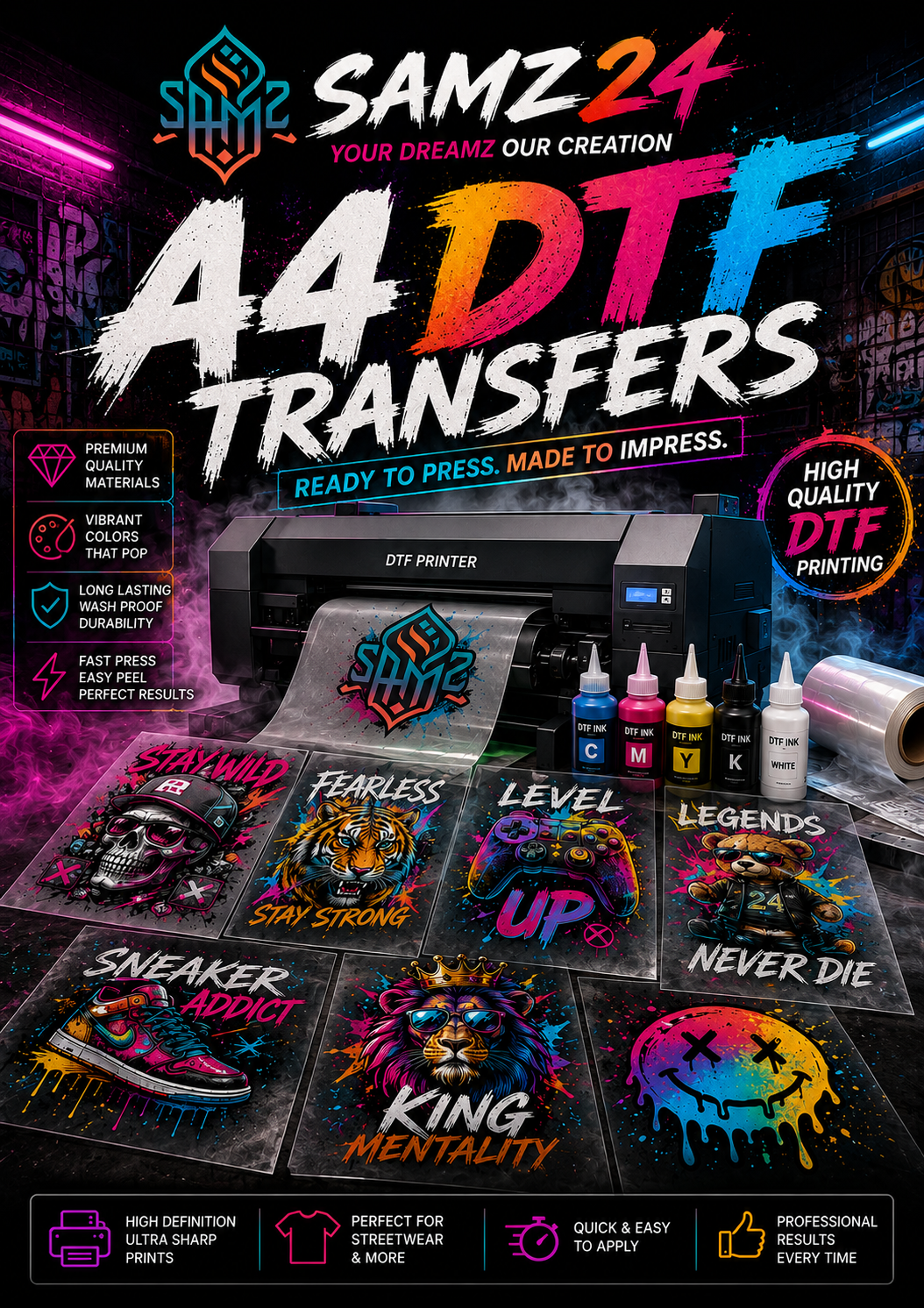 DTF Transfer – A4 Size