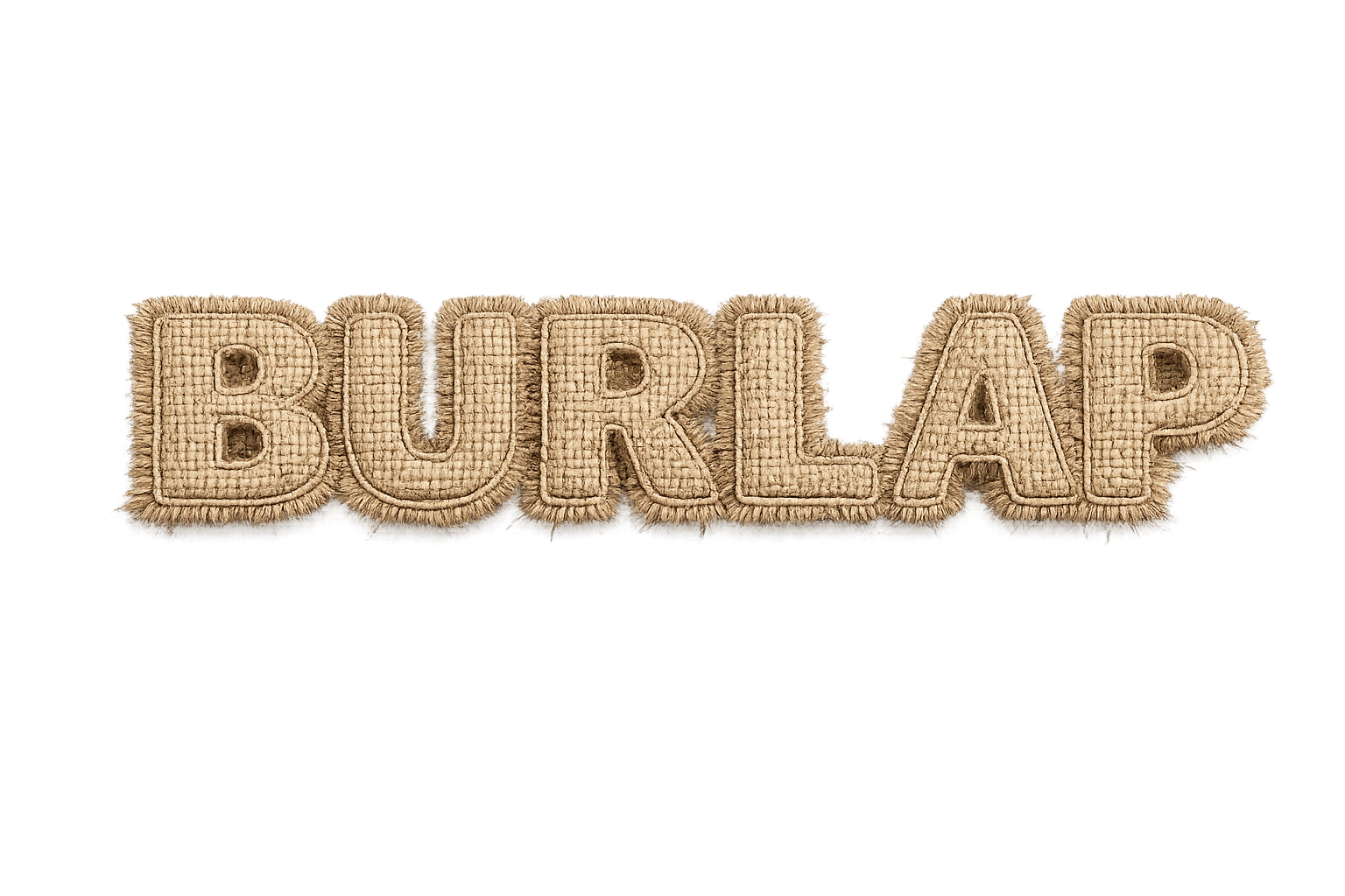 BURLAP Embroidery Text Prompt