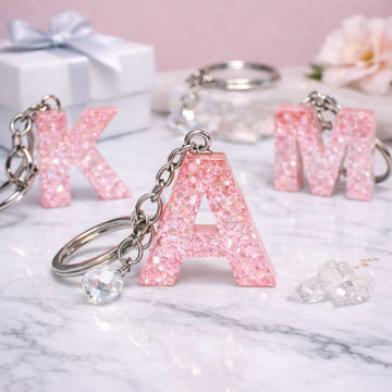 Resin Initial Keychain