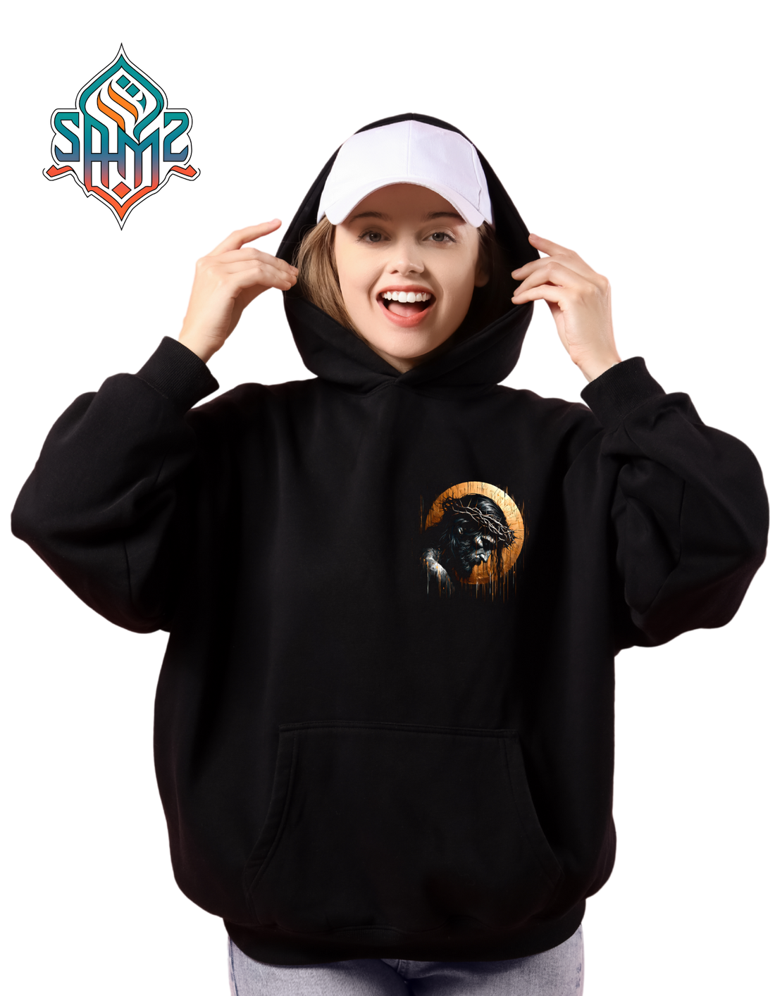 Худи «Терновый венец Иисуса» – христианская уличная толстовка, толстовка с религиозным принтом, толстовка с индивидуальным принтом на религиозную тематику | SAMZ24