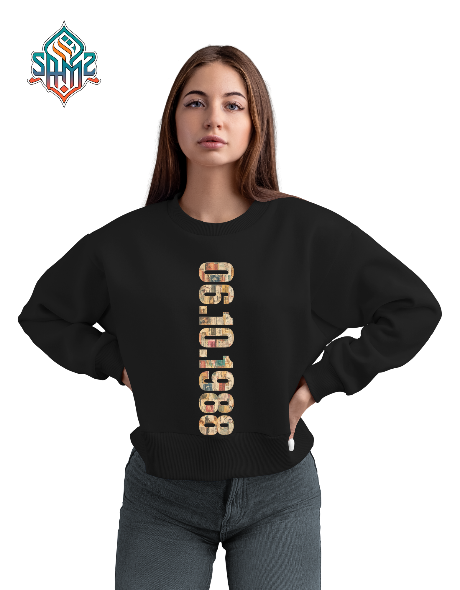 Personalized Vintage Typography Sweatshirt | Custom Name Collage Crewneck | Retro Aesthetic Graphic Sweatshirt | SAMZ24 Custom Design