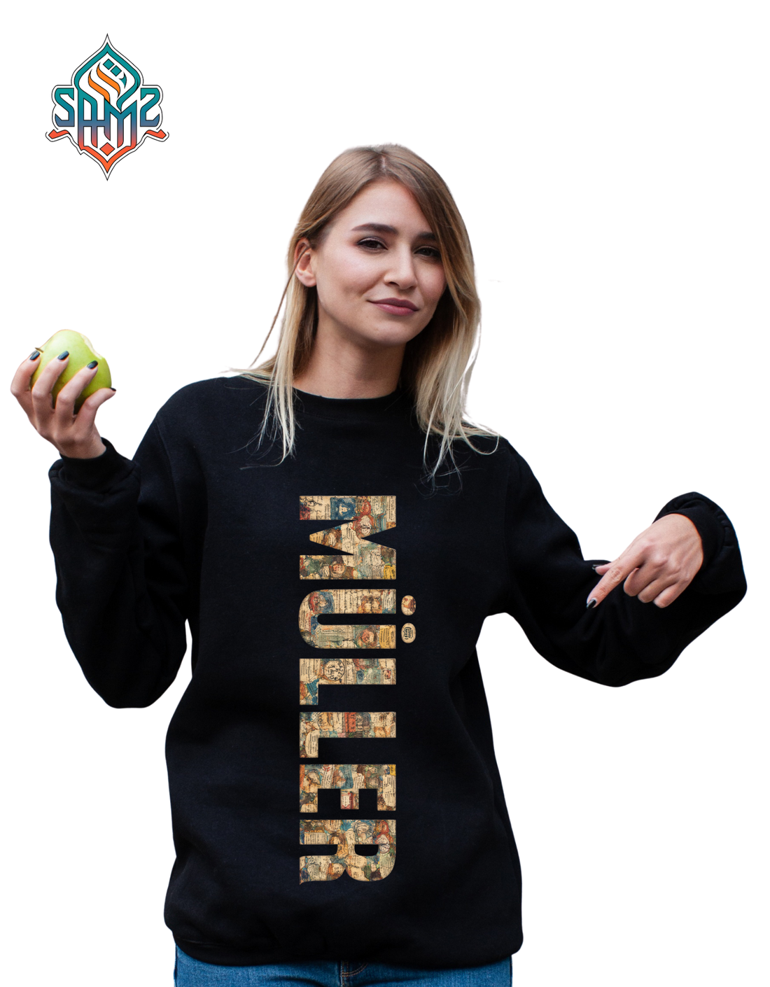 Personalized Vintage Typography Sweatshirt | Custom Name Collage Crewneck | Retro Aesthetic Graphic Sweatshirt | SAMZ24 Custom Design