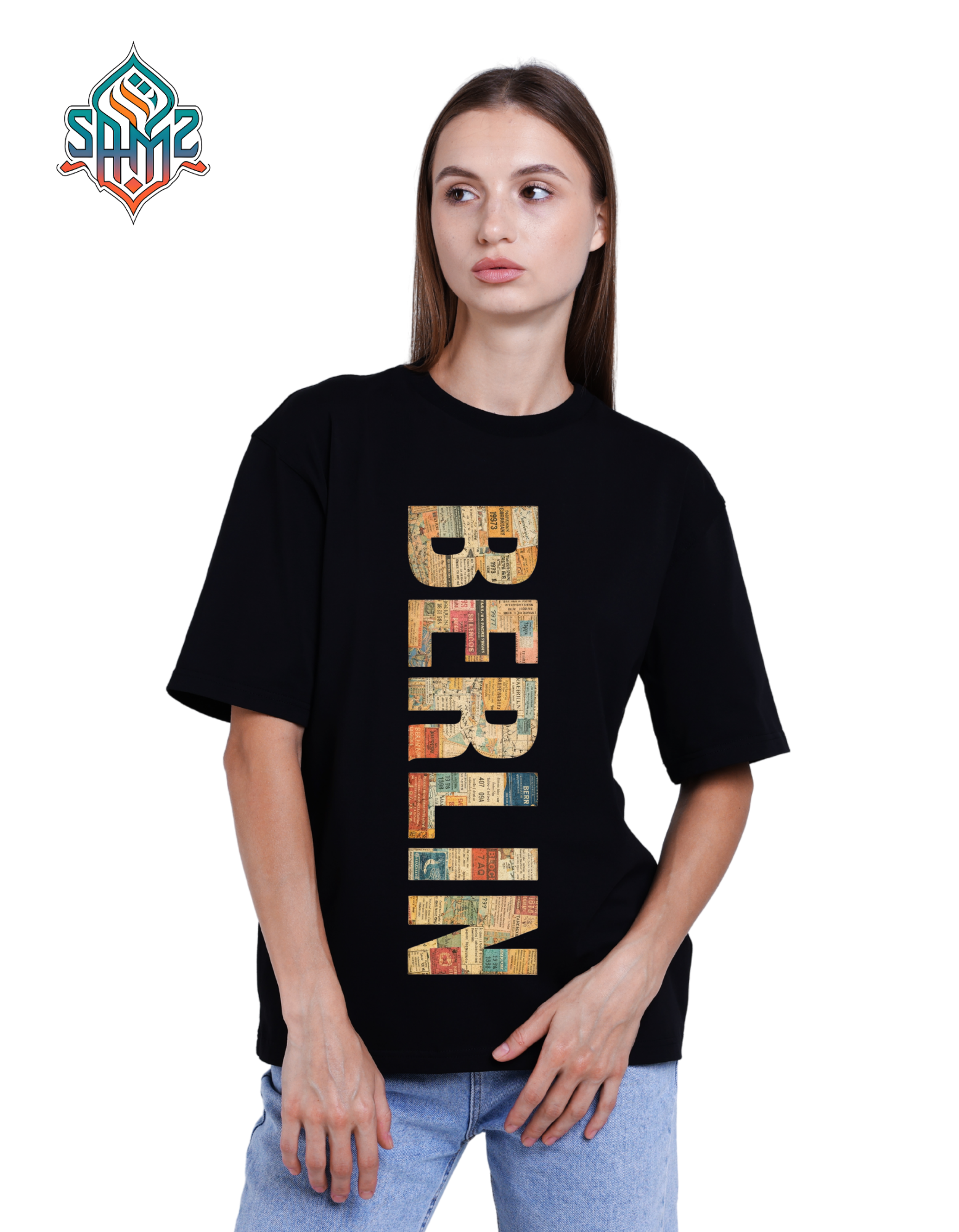 Customizable Vintage Collage Typography T-Shirt | Personalized City Name Shirt | Retro Travel Map Graphic Tee | Custom Name Heavy Cotton T-Shirt | Unique Travel Gift