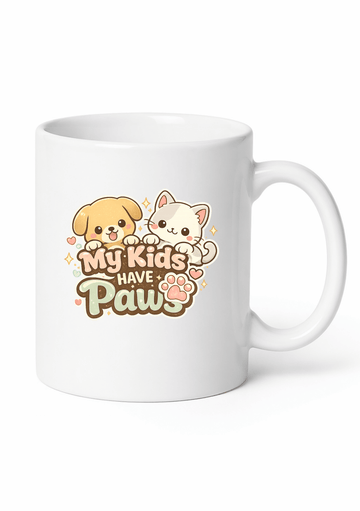 My Kids Have Paws Cute Pet Lover Mug