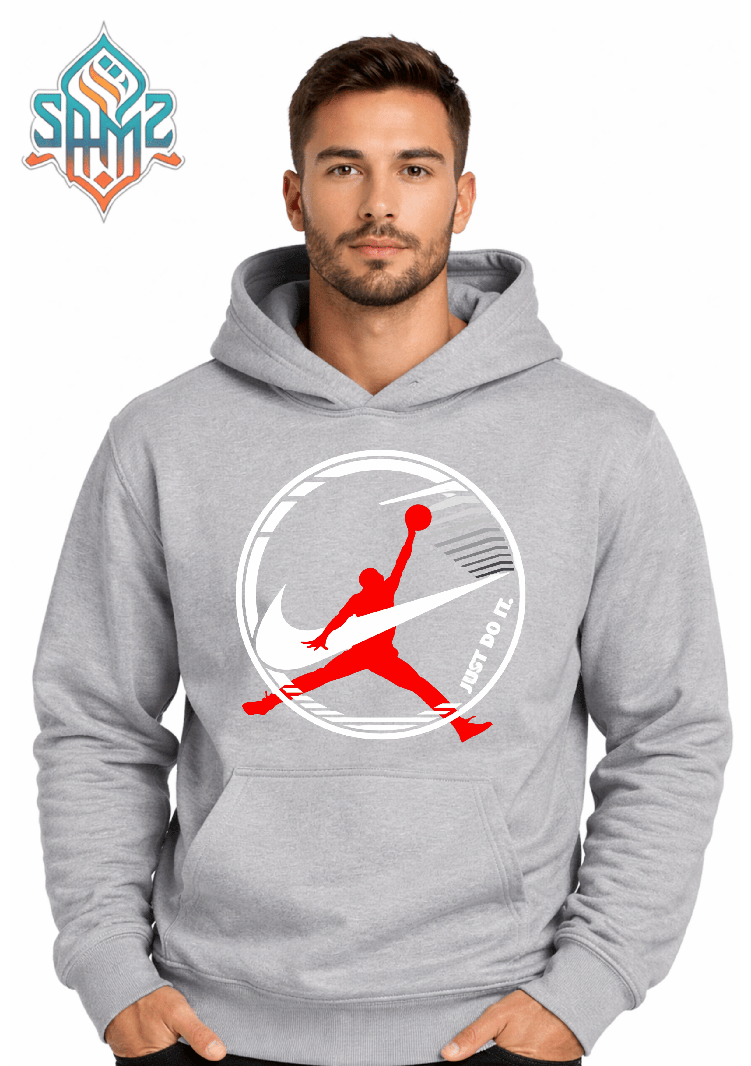 Jumpman Circle Graphic Hoodie – Sports Streetwear Pullover Hoodie | Unisex Athletic Winter Hoodie | SAMZ 24