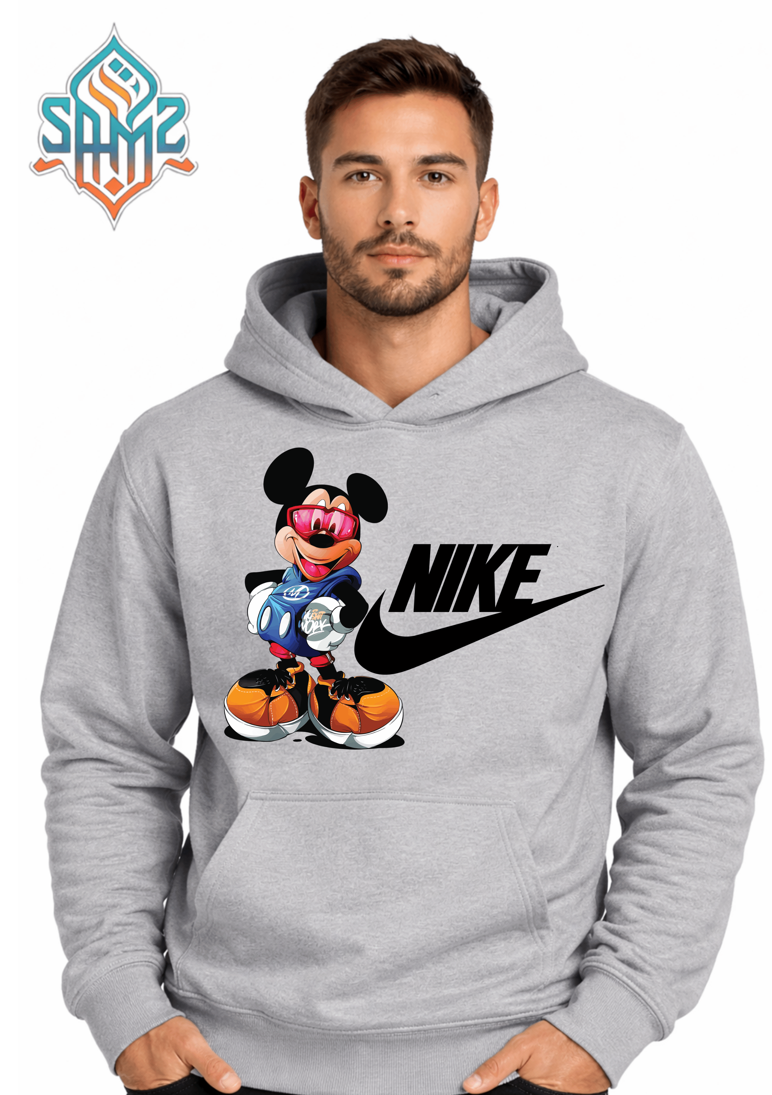 Mickey Streetwear Graphic Hoodie – Cartoon Urban Fashion Pullover Hoodie | Unisex Winter Cotton Hoodie | SAMZ 24