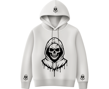 Custom Grim Reaper Skull Hoodie – Gothic Streetwear Pullover (Unisex)