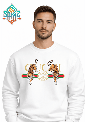 Tiger Luxury Gucci Sweatshirt – Bold Animal Designer Inspired Streetwear Crewneck | Unisex Winter Pullover | SAMZ 24