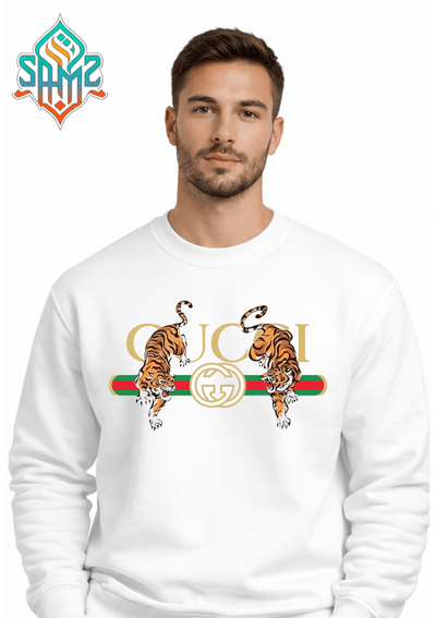 Tiger Luxury Gucci Sweatshirt – Bold Animal Designer Inspired Streetwear Crewneck | Unisex Winter Pullover | SAMZ 24