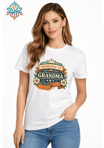 Promoted to Grandma – Cute Grandma Announcement T-Shirt | SAMZ 24
