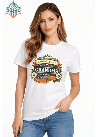 Promoted to Grandma – Cute Grandma Announcement T-Shirt | SAMZ 24