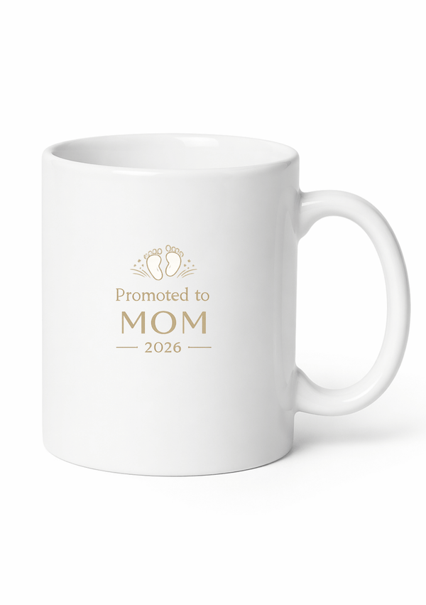 Promoted to Mom 2026 Minimalist Mug