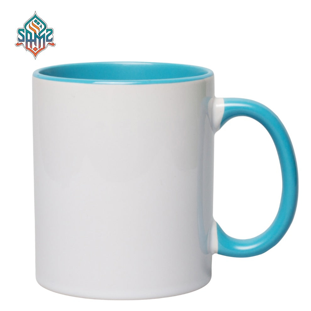 Custom Two Tone Mug 11oz – Personalized Mug with Your Photo, Logo or Text | Colored Handle & Inside Sublimation Mug | Custom Coffee Mug | SAMZ24