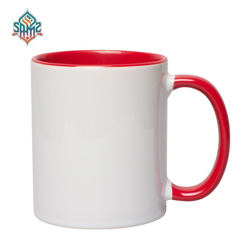 Custom Two Tone Mug 11oz – Personalized Mug with Your Photo, Logo or Text | Colored Handle & Inside Sublimation Mug | Custom Coffee Mug | SAMZ24